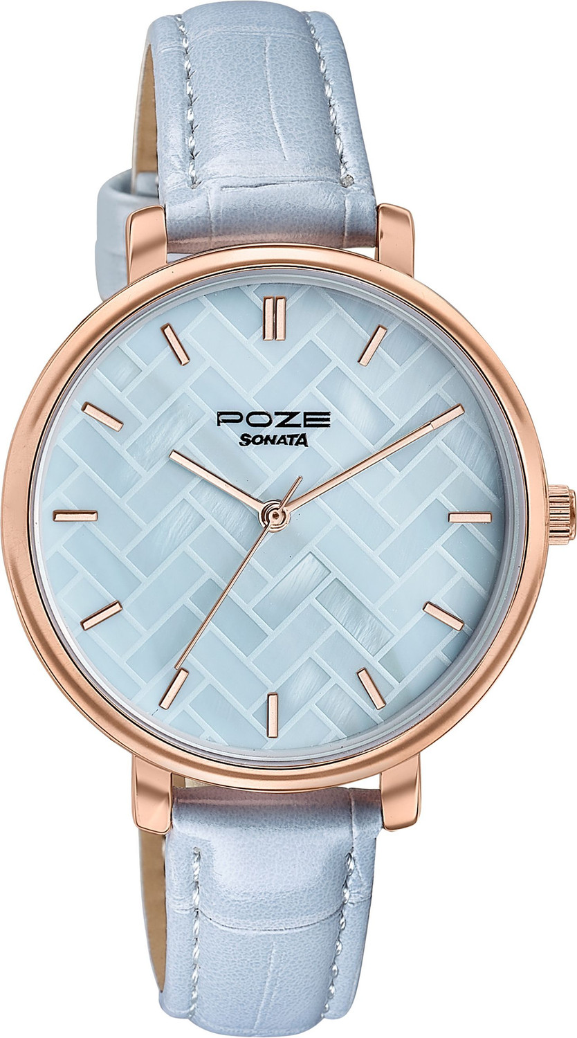 Image of SONATA drop 5 from Poze Sonata Poze Shore Splash Quartz Blue Round Dial Women's Watch Analog Watch - For Women