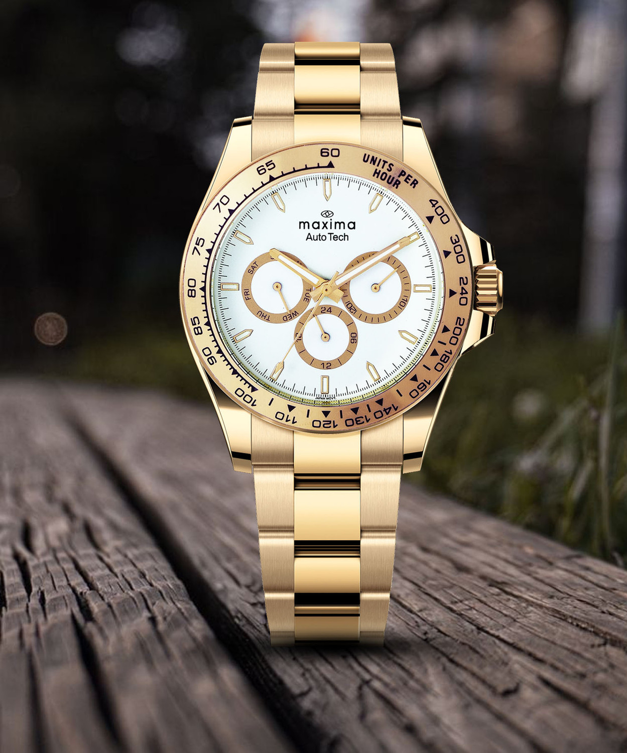 Image of MAXIMA 70760CMGY Auto Tech Collection Analog Watch - For Men