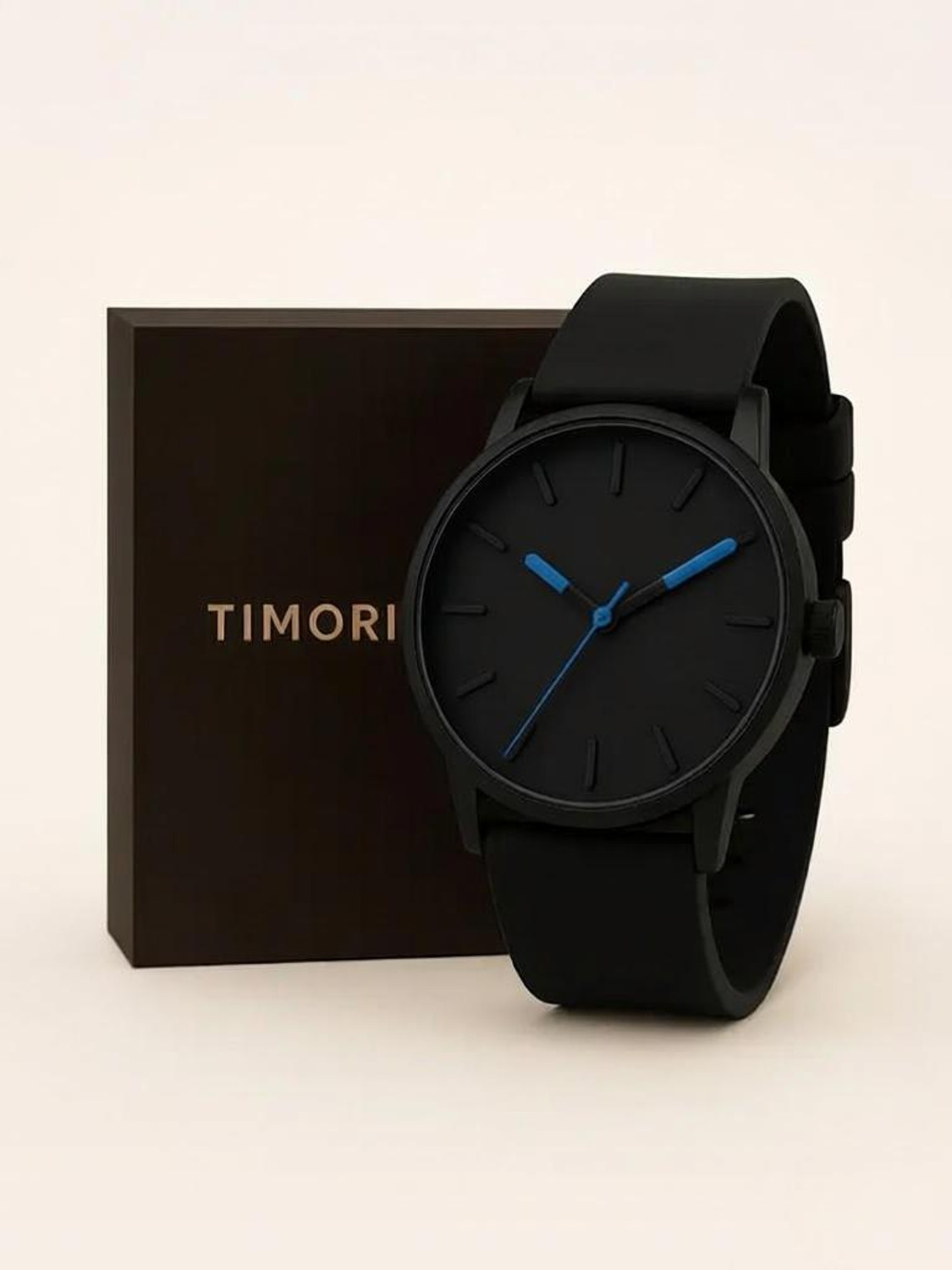 Image of Timorix Modern FullBlack Quartz Full Black Dial Analog Watch for Men With Black Silicone Strap |Stylish Quartz | Analog Watch - For Men
