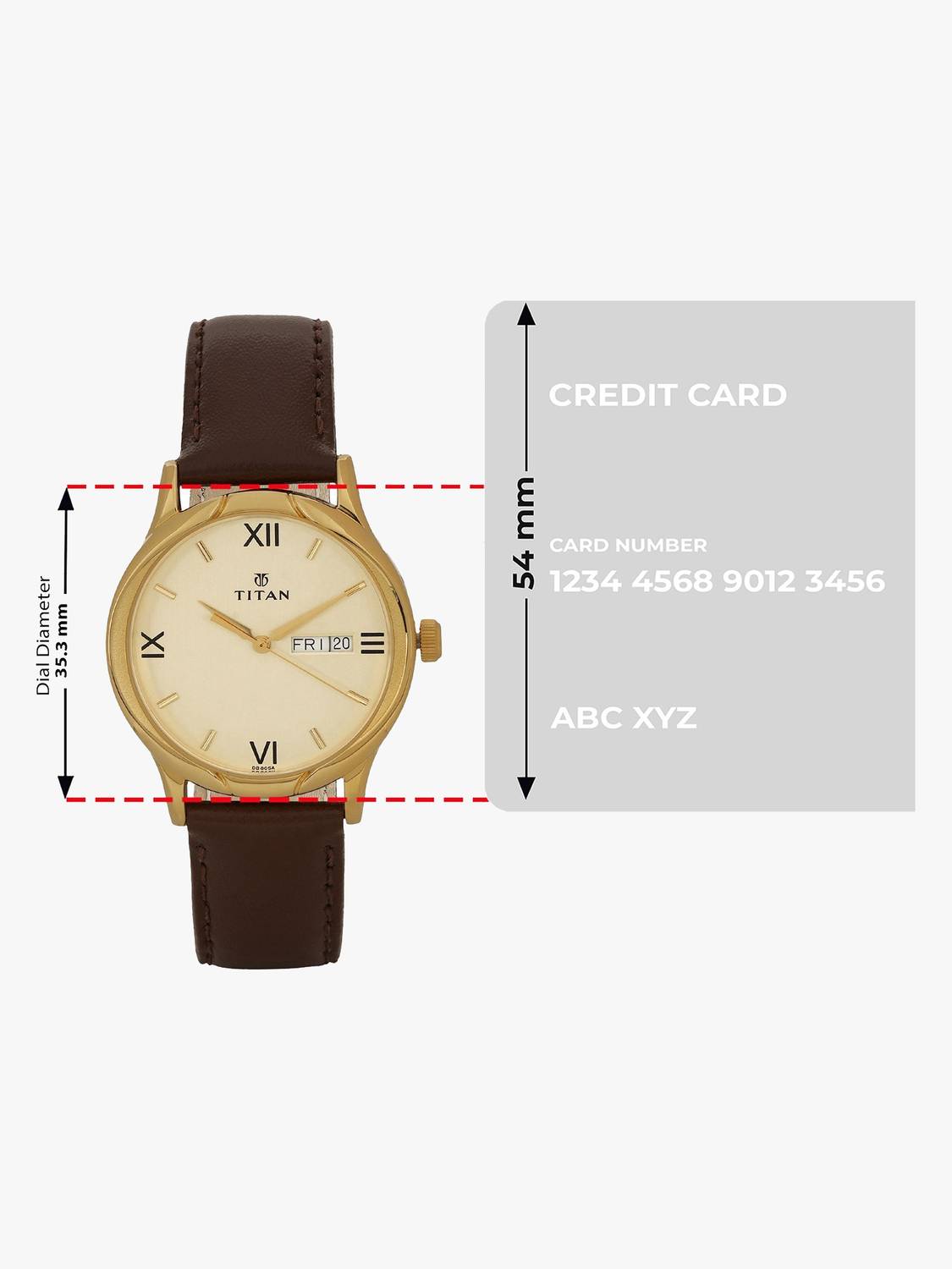 Titan NT1580YL05 Champagne Dial Brown Leather Watch - Image 4