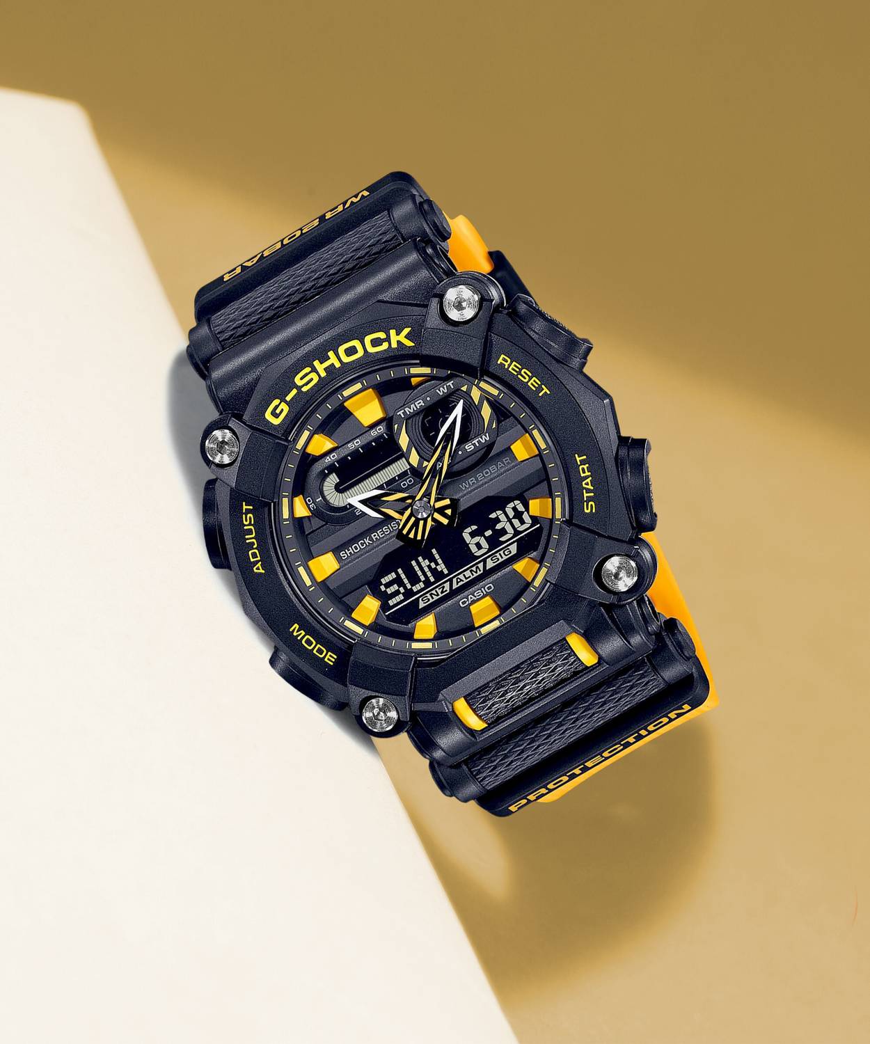 CASIO G Shock G-SHOCK Black-Yellow Dial Resin Strap Analog-Digital