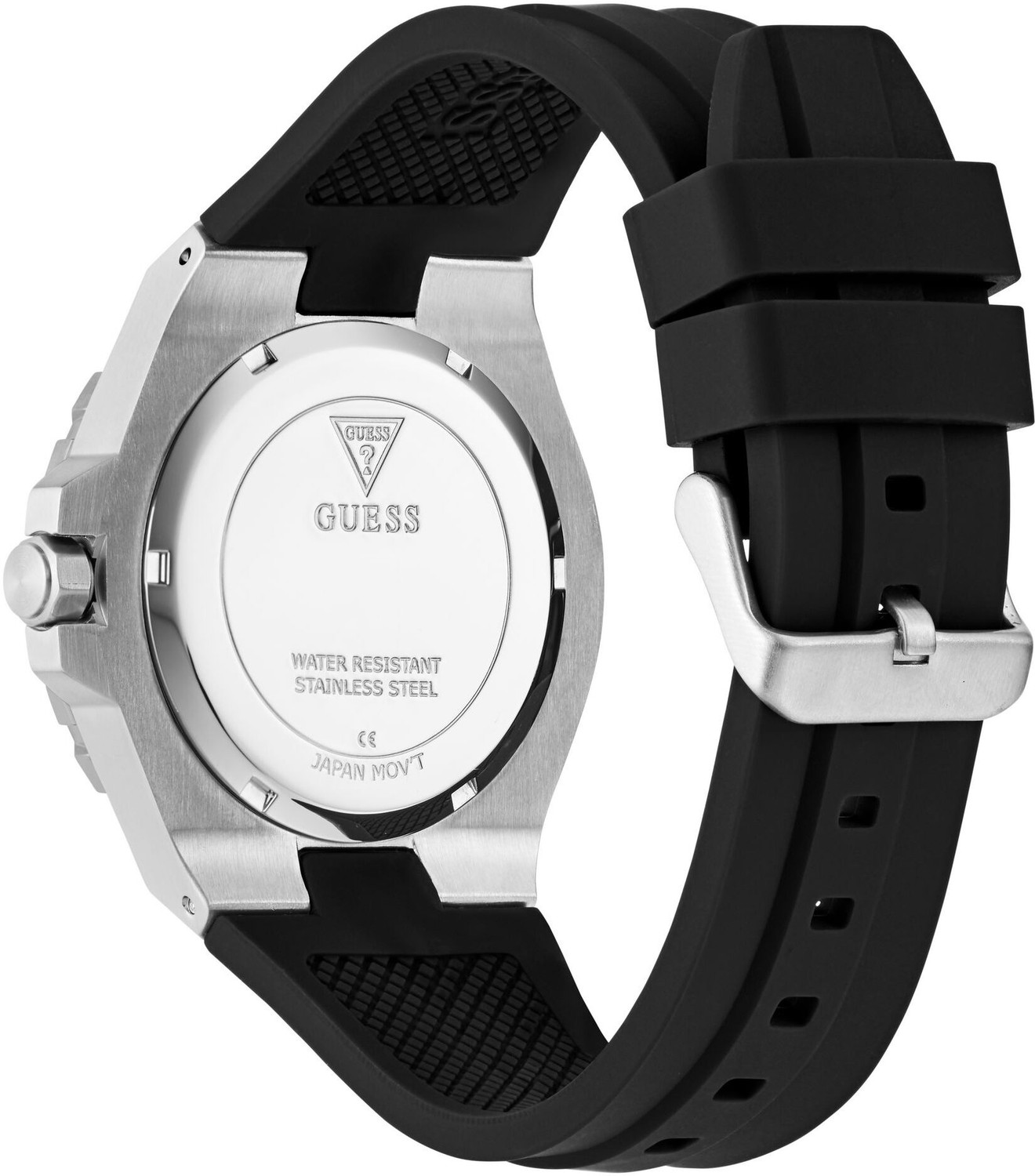 Image of GUESS GW0906G1 Black Round Analog Watch - For Men