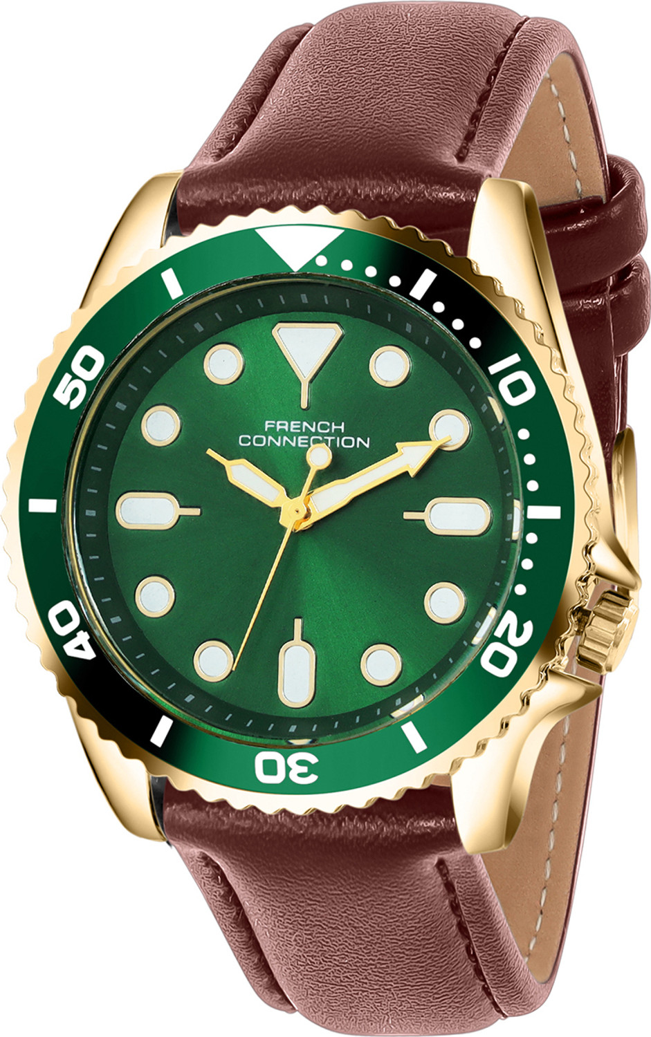 Image of French Connection Men's Round Green Dial Analog Watch Analog Watch - For Men