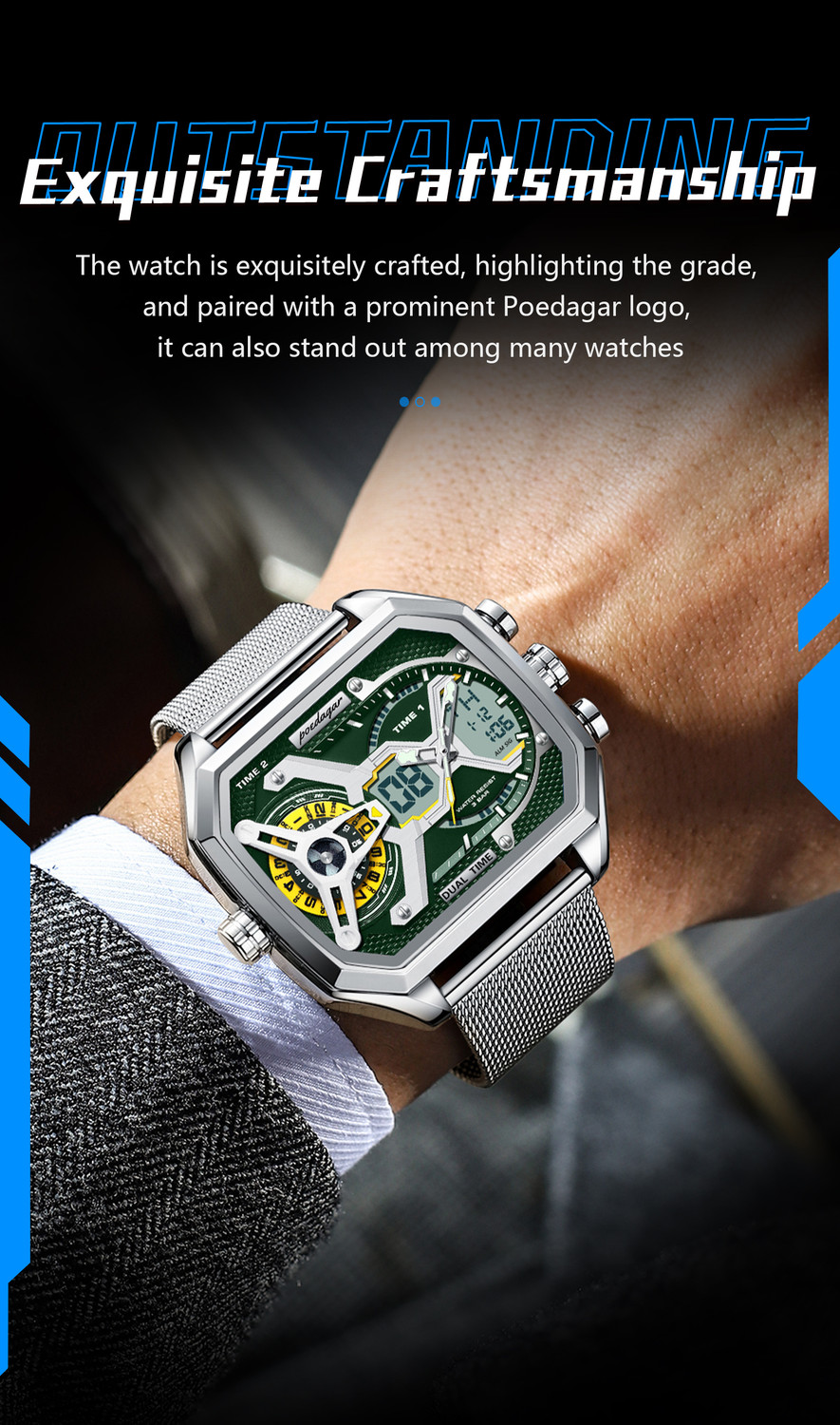 Image of POEDAGAR E106G-G Analog-Digital Watch - For Men