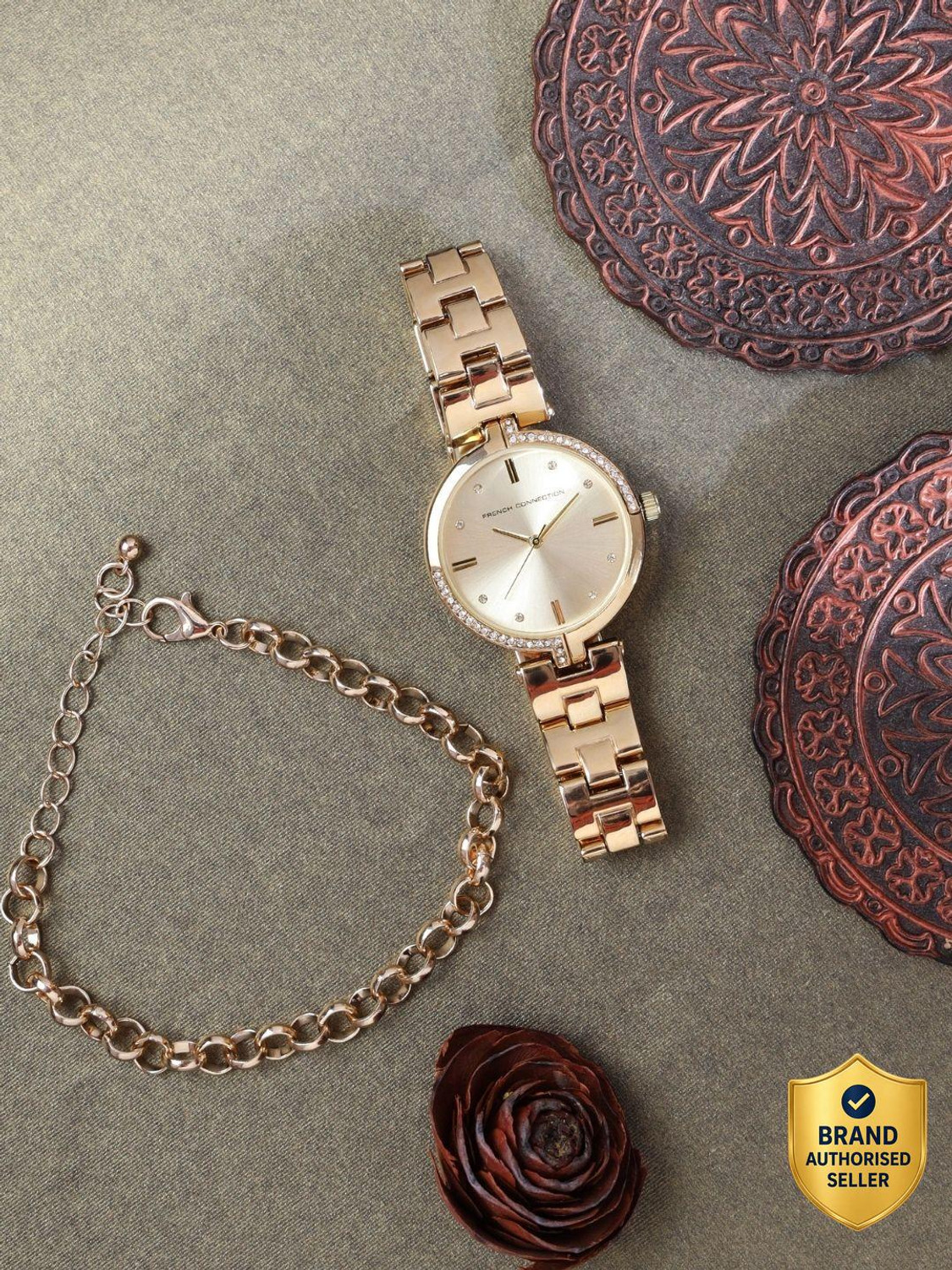 Image of French Connection Stylish Combination Perfect Gift set Analog Watch - For Women