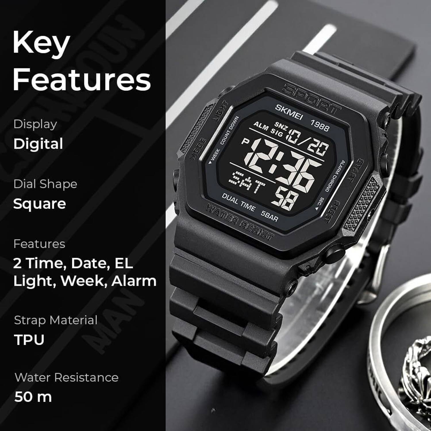 Skmei Digital Watch - For Men 1988 - Image 2