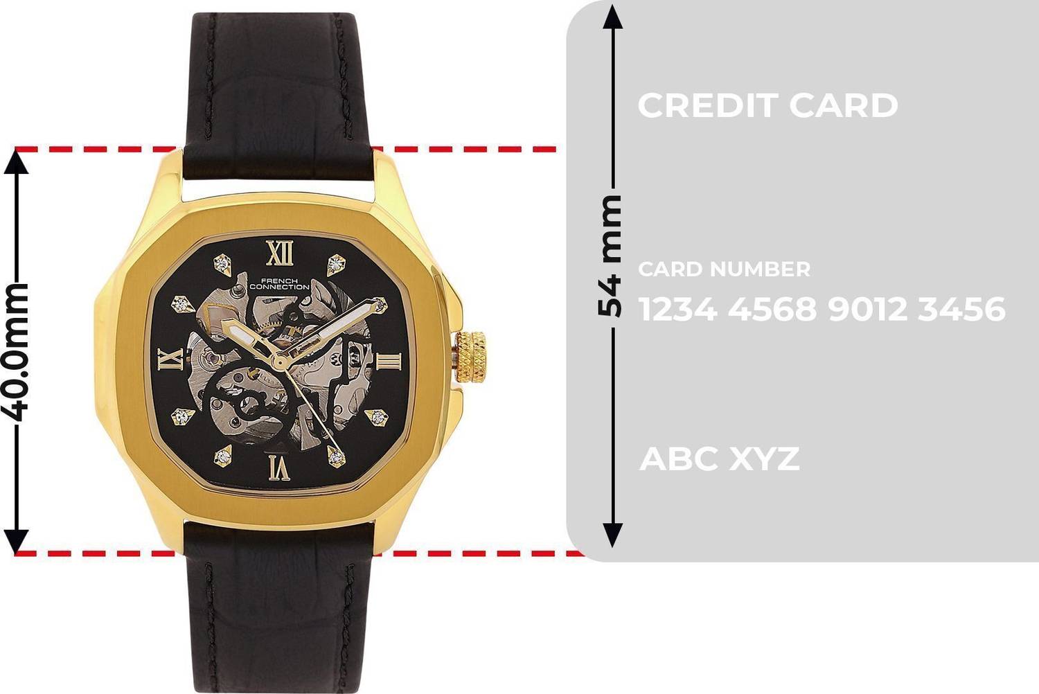 French Connection Automatic Black Dial Watch - Women - Image 4