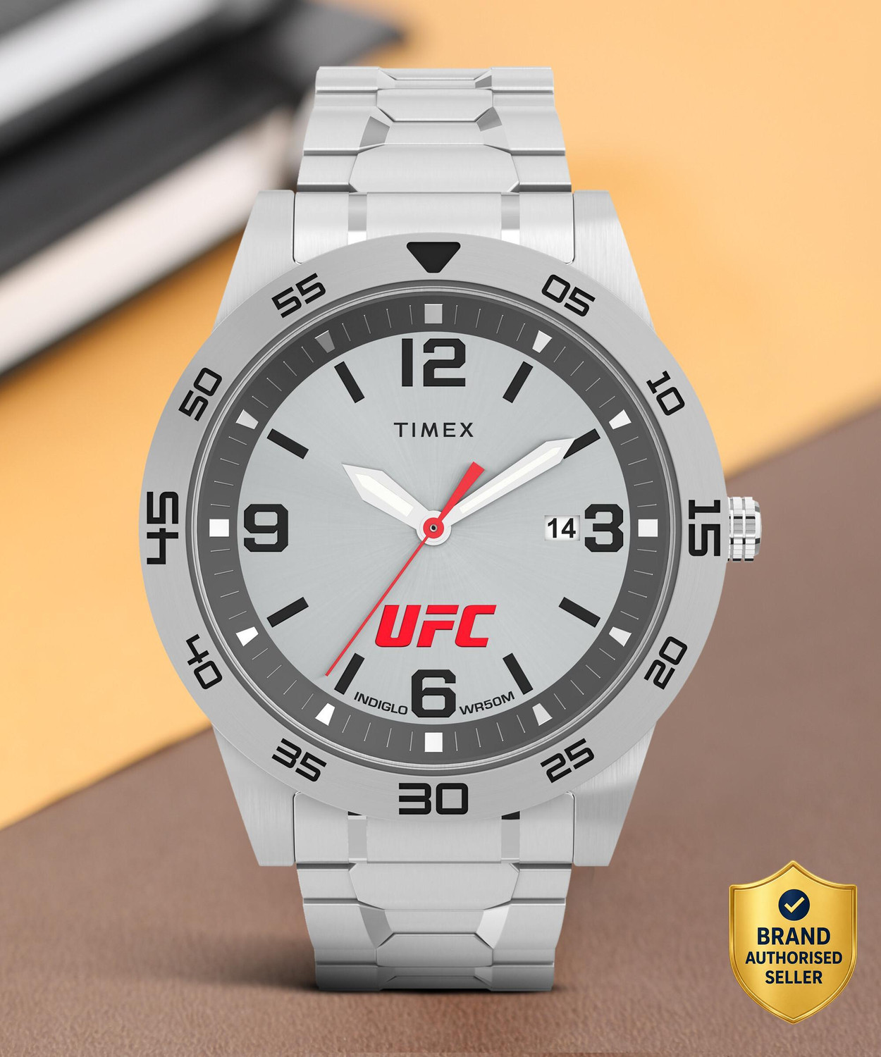 Image of TIMEX UFC Round 42mm Silver Dial Analog Watch - For Men