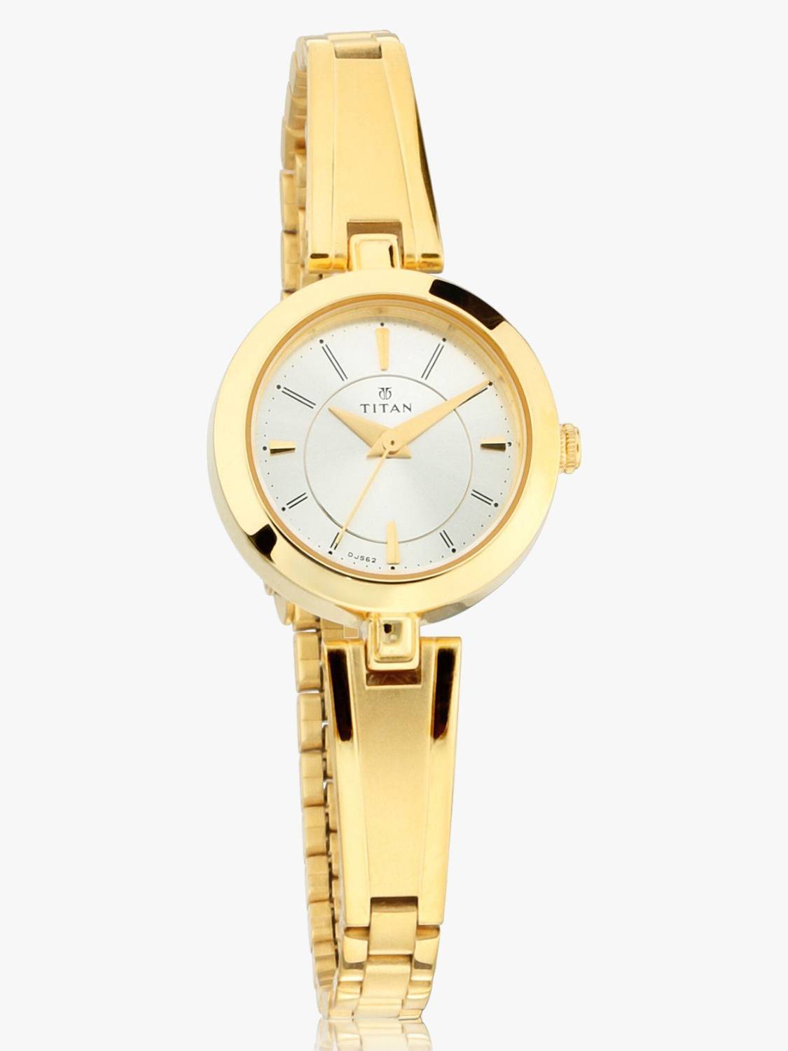 Titan Quartz White Dial Gold Metal Strap Analog Watch - Women - Image 5