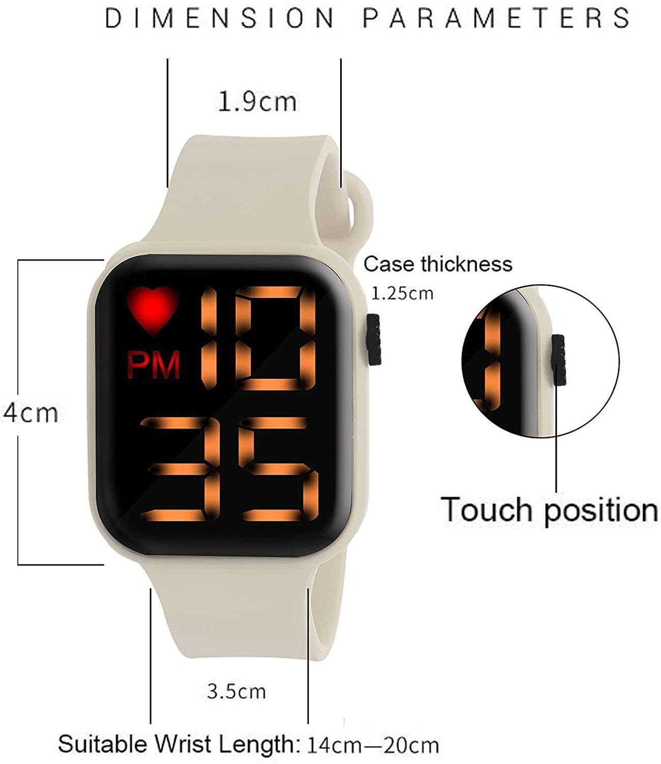 Image of INOVITO LED Heart Navy Blue Stylish LED Digital Watch For Diwali Gift Digital Watch - For Boys & Girls