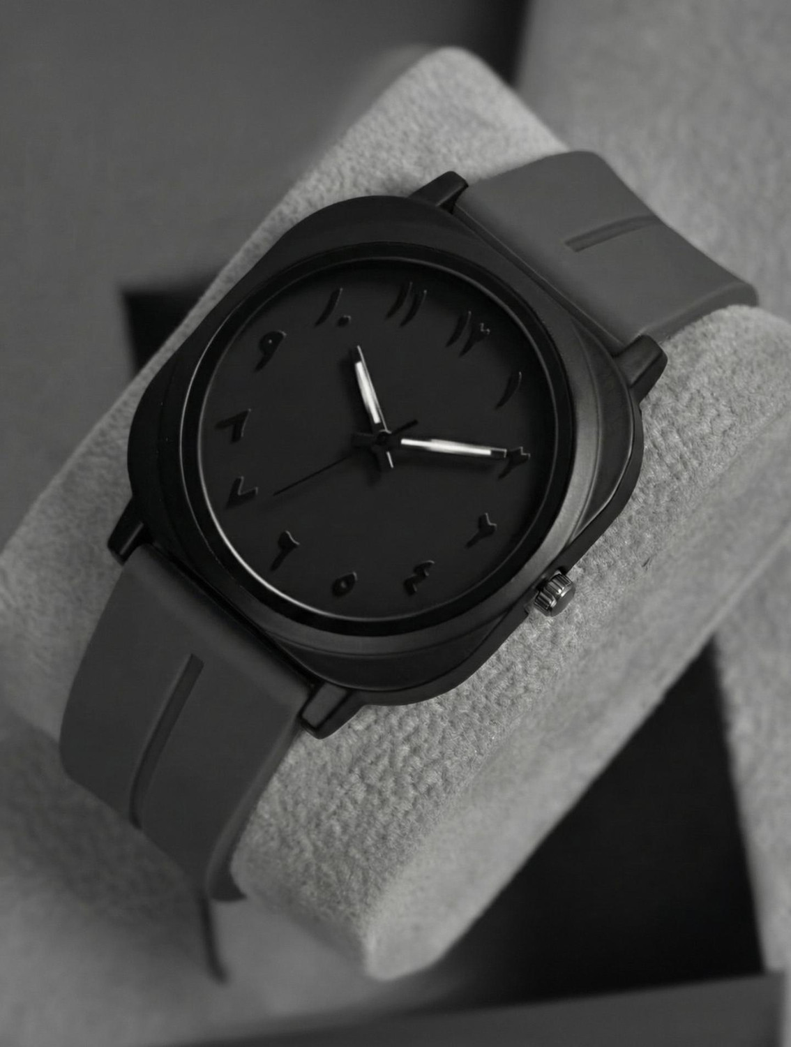 Image of Shivark SL-59 Silicone Strap And Arabian Black Dial Analog Watch - For Men
