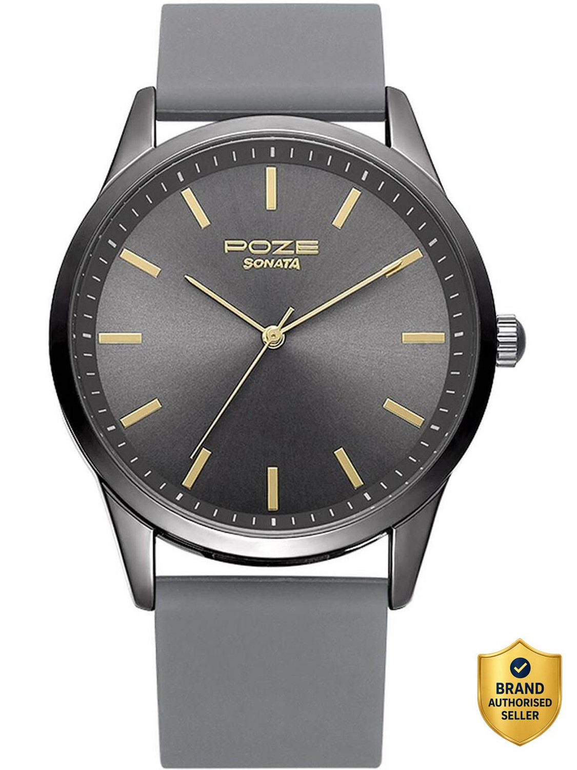 Image of SONATA Poze by Sonata Quartz Analog Black Dial Silicone Strap Watch for Men Analog Watch - For Men
