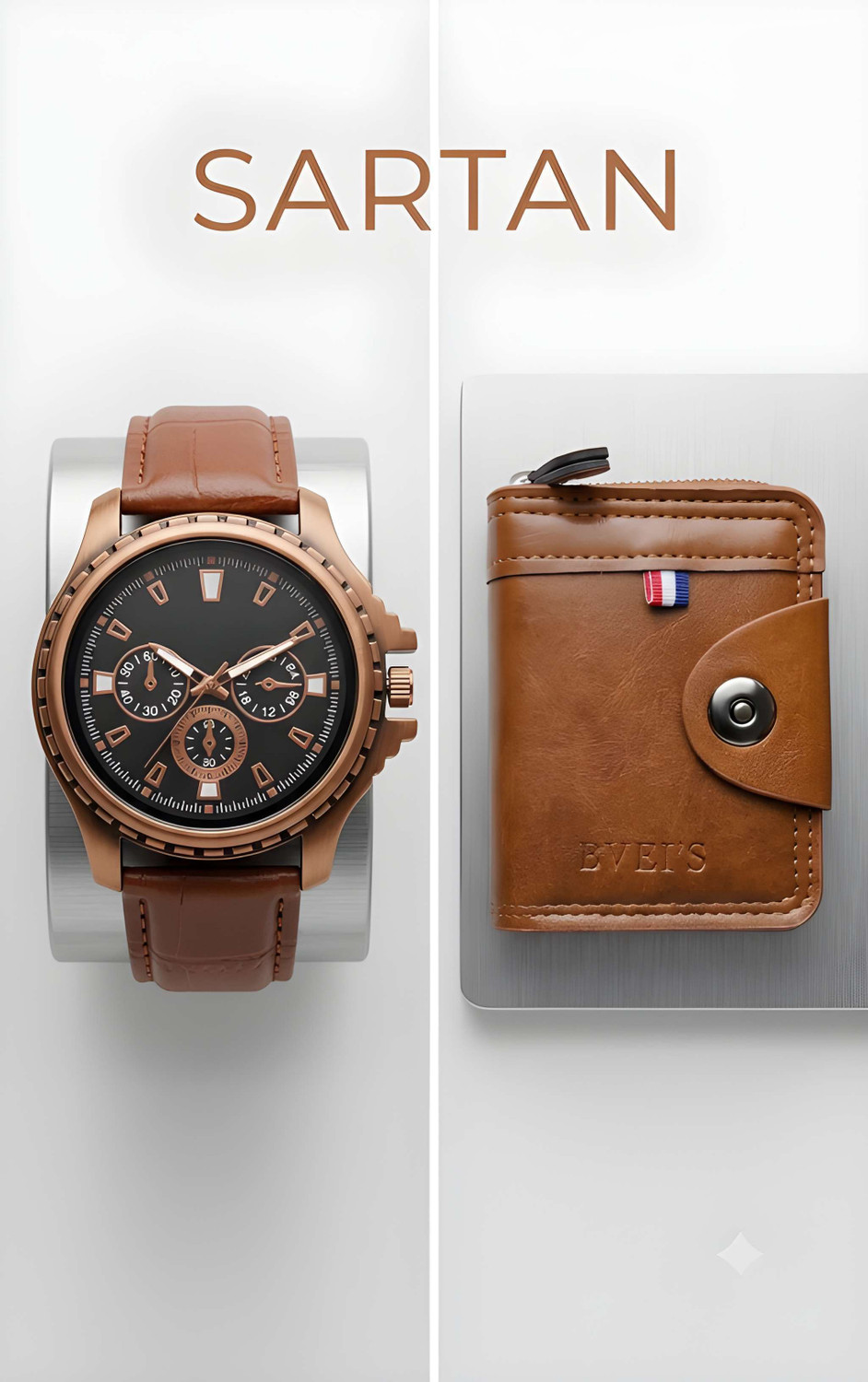 Image of SARTAN Men's Watch Wallet Combo SARTAN Men's Watch Wallet Combo Analog Watch - For Men