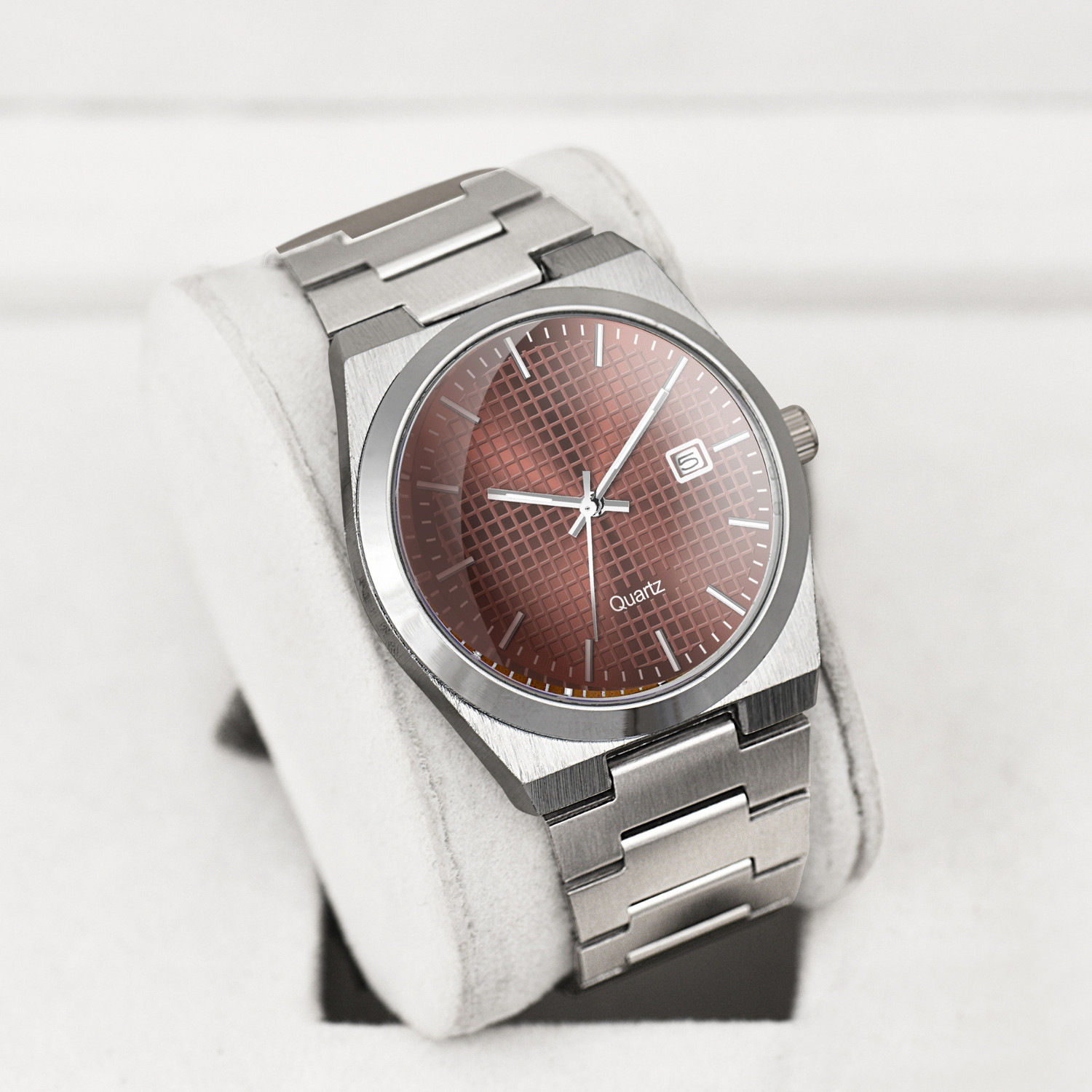 Image of XOEX Boys Quartz Analog Wristwatch with Stainless Steel Bracelet & Date Window Analog Watch - For Men MN246BRWN