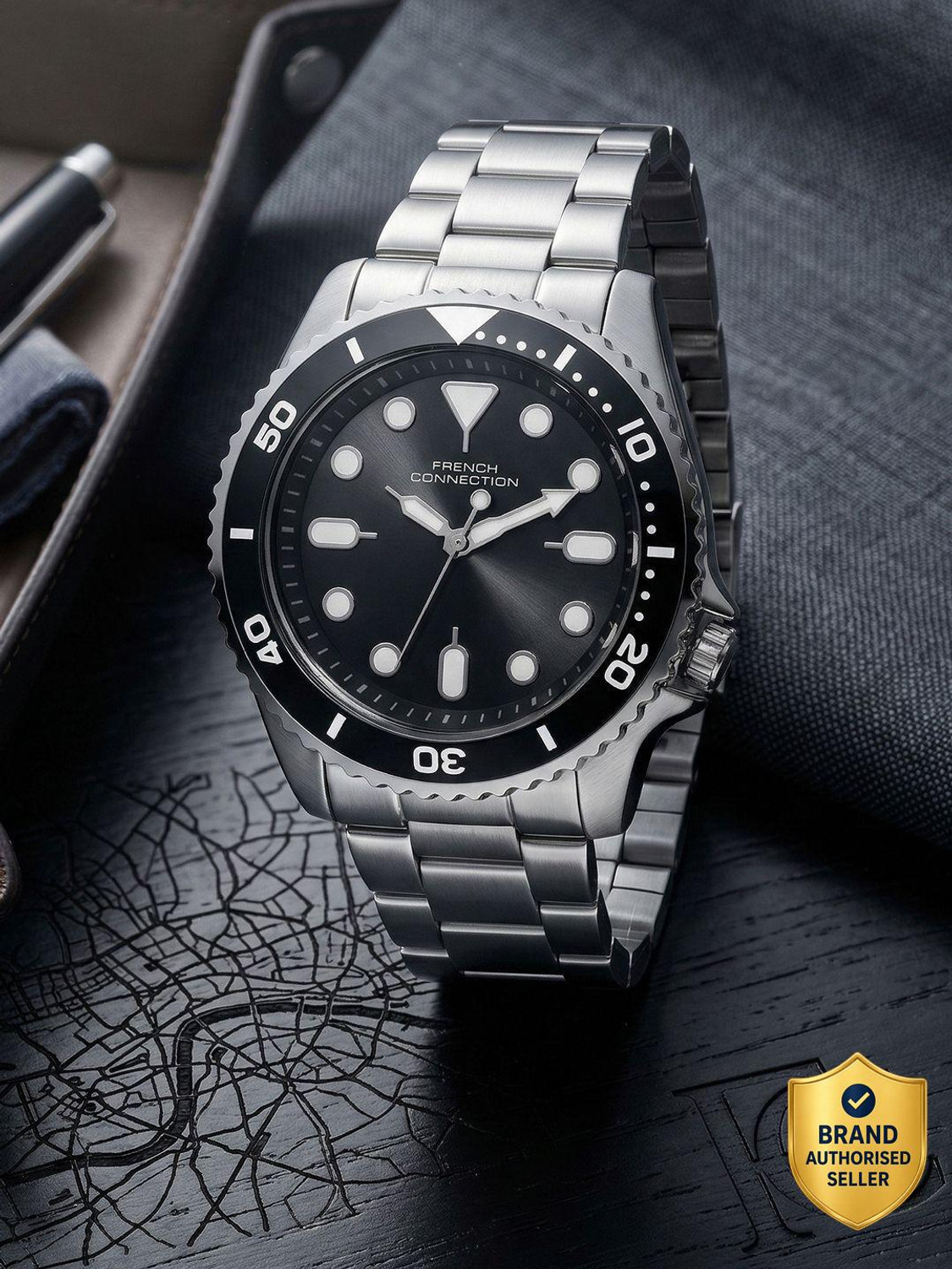 Image of French Connection Stylish Combination of Bracelet Analog Watch - For Men