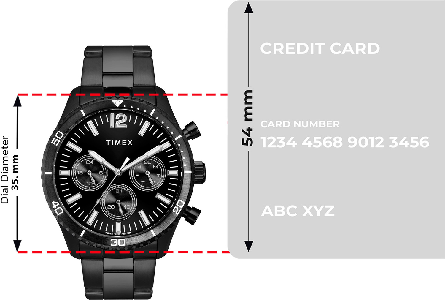 Image of TIMEX Round 43mm Black Dial Analog Watch - For Men