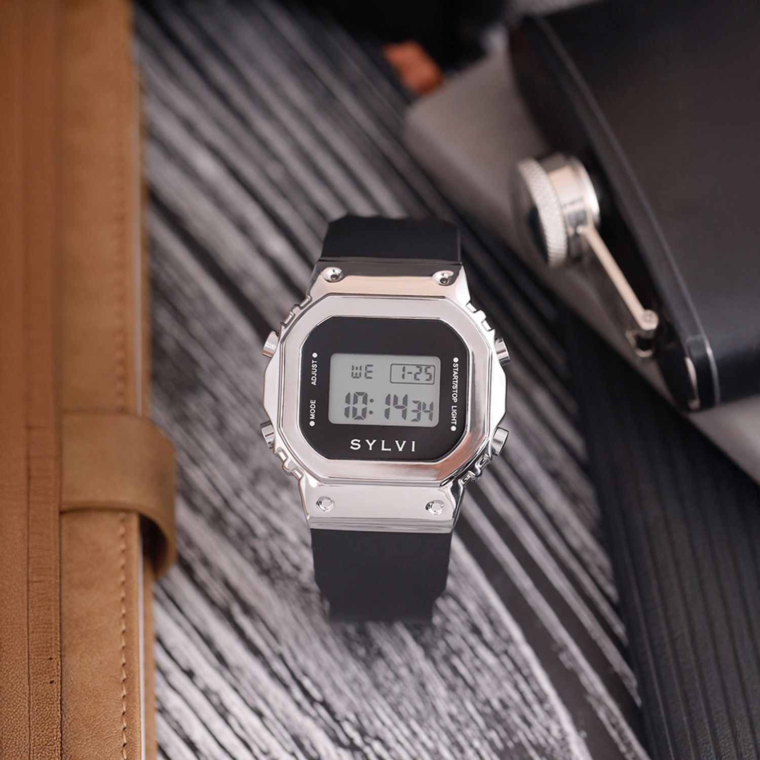 Image of Sylvi Digital Watch - For Men Analog Black Silicone Strap Watch for Men