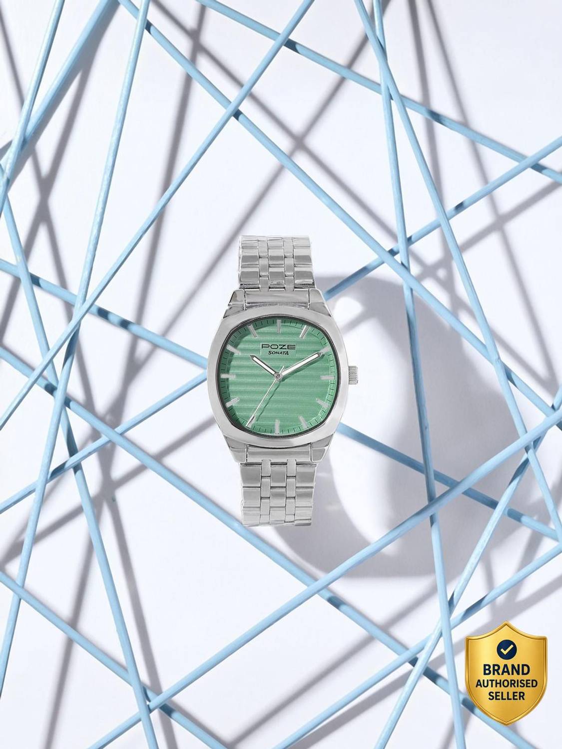 Sonata Poze 7 Green Dial Men's Watch - Image 1