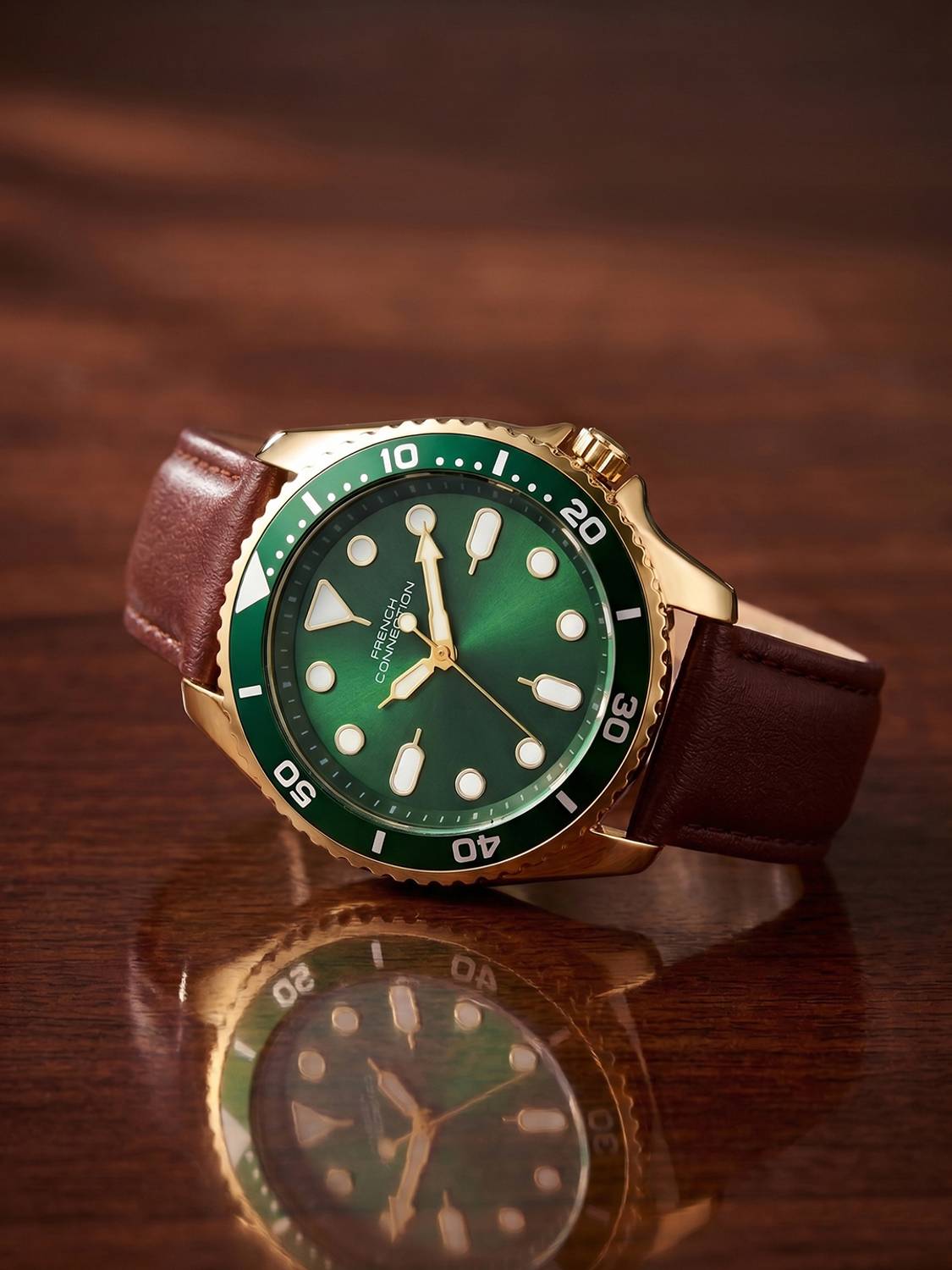 French Connection Men's Green Dial Analog Watch - Image 2
