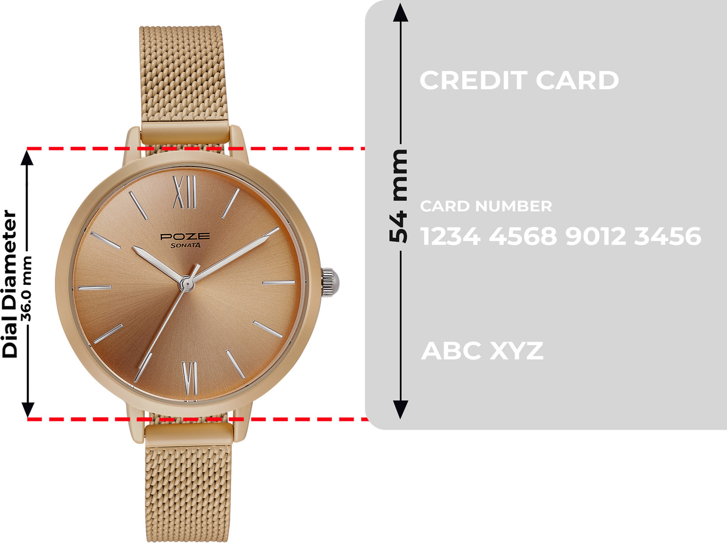 Image of SONATA Poze Pink Strap with Peach Dial Analog Watch - For Women