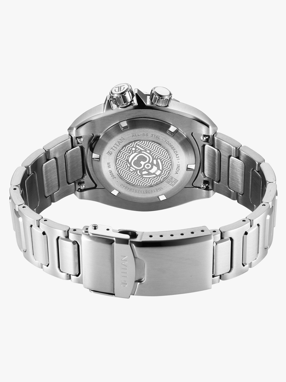 Image of Titan Titan Zero Hour Diver's 200m Titan Zero Hour Diver's 200m Blue Dial Silver Stainless Steel Strap Analog Watch - For Men