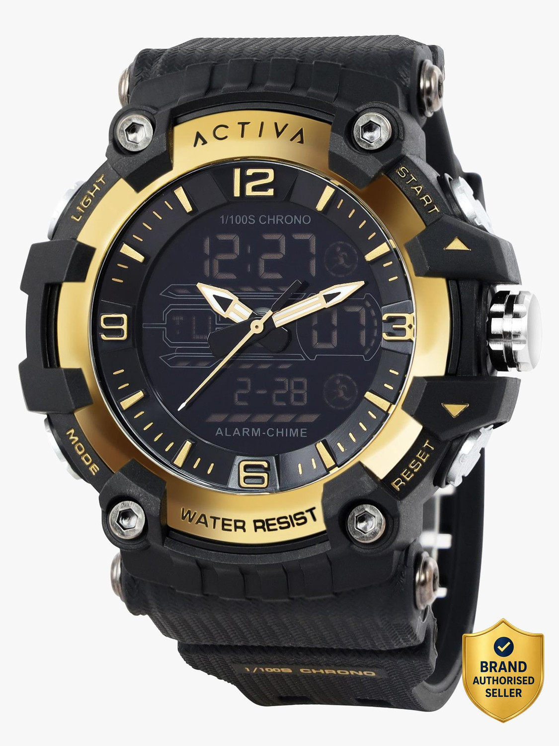 Image of INVICTA ESSENTIALS Invicta by Activa Black Dial Analog-Digital Watch - For Men & Women