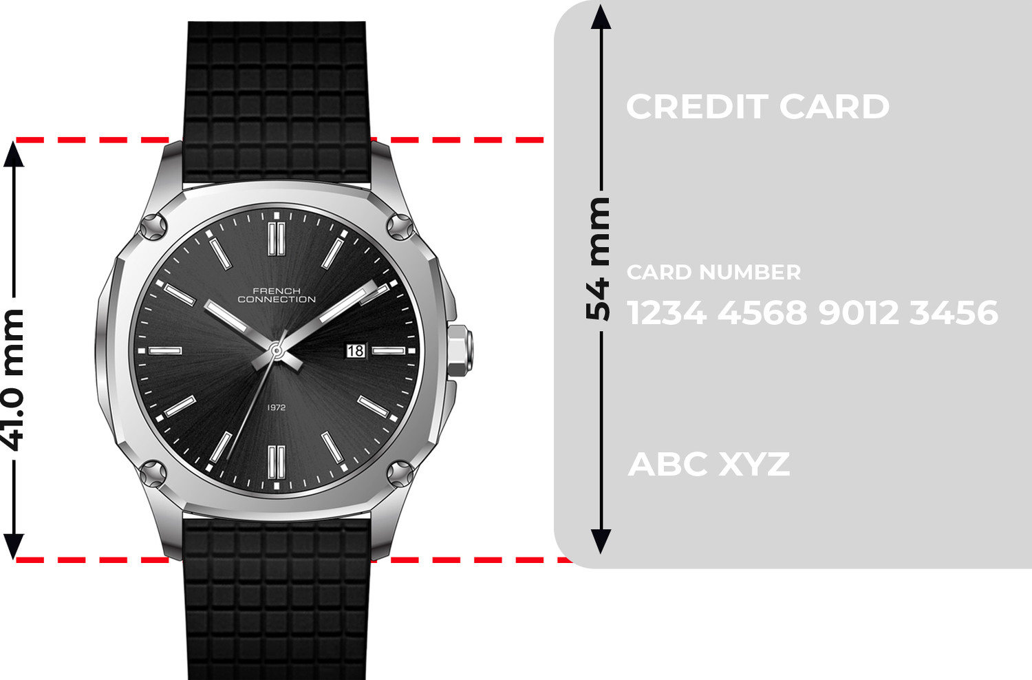 Image of French Connection Sunray Dial Vangaurd Analog Watch - For Men