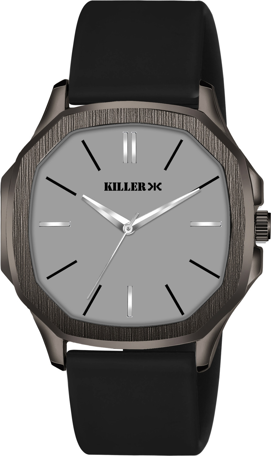 Image of KILLER Minimalist Gun Metal Series | Smart Watch Strap | Smart Clip | Soft Silicon Minimalist Gun Metal Series | Smart Watch Strap | Smart Clip | Soft Silicon Analog Watch - For Men