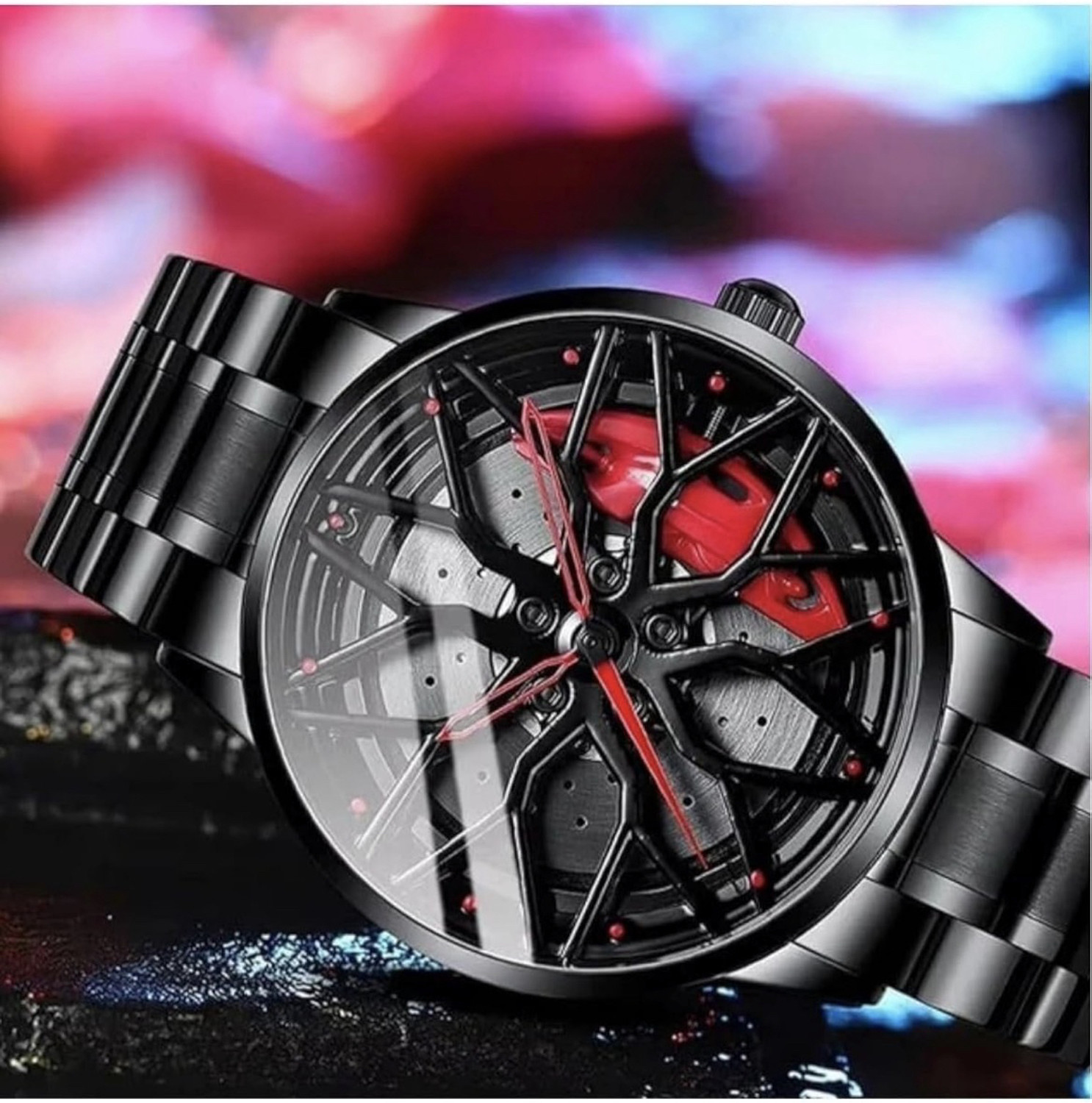 Image of Glowstation Black wheel watch Analog Watch - For Boys