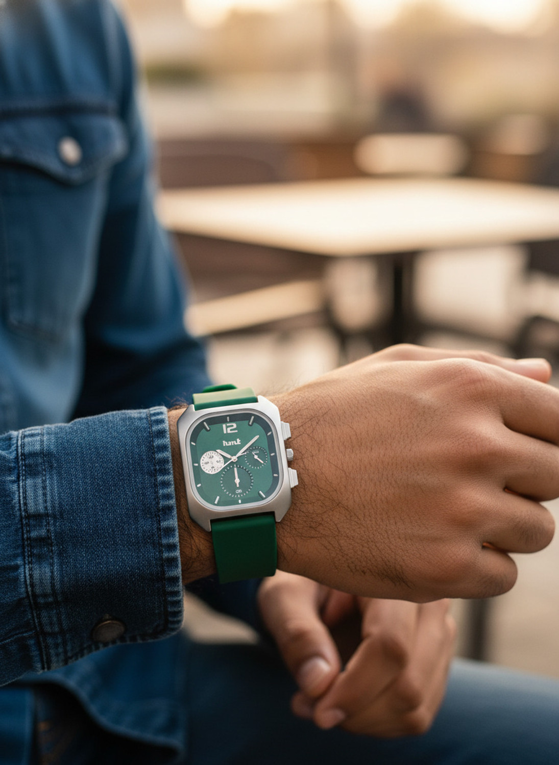 Image of hmt QUARTZ Exclusive Green Dial Water Resistance Classic Premium Analog Watch For Boy Analog Watch - For Men