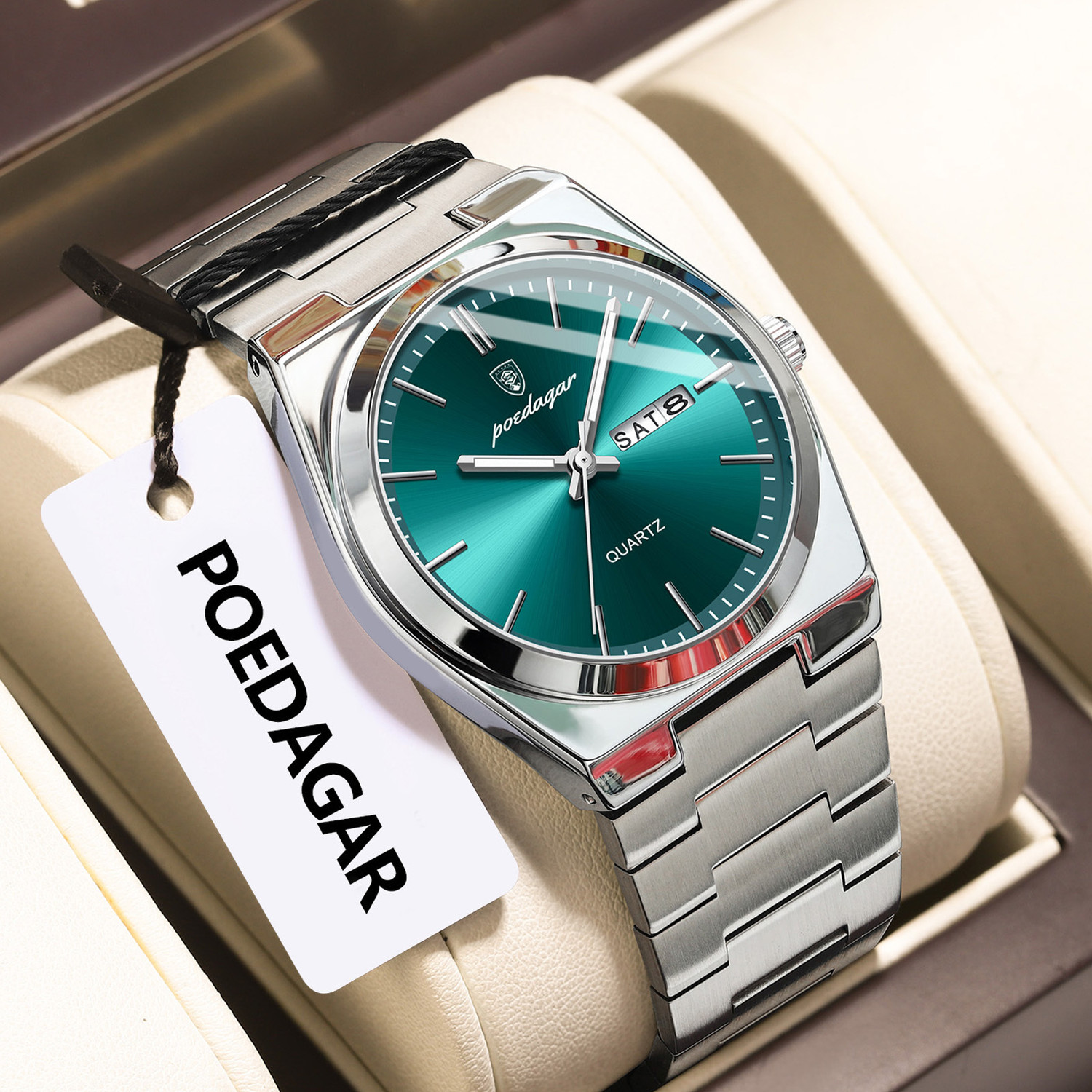 Image of POEDAGAR Mens Watch Analog Day & Date Display Luxury wrist Watch For Men Analog Watch - For Men