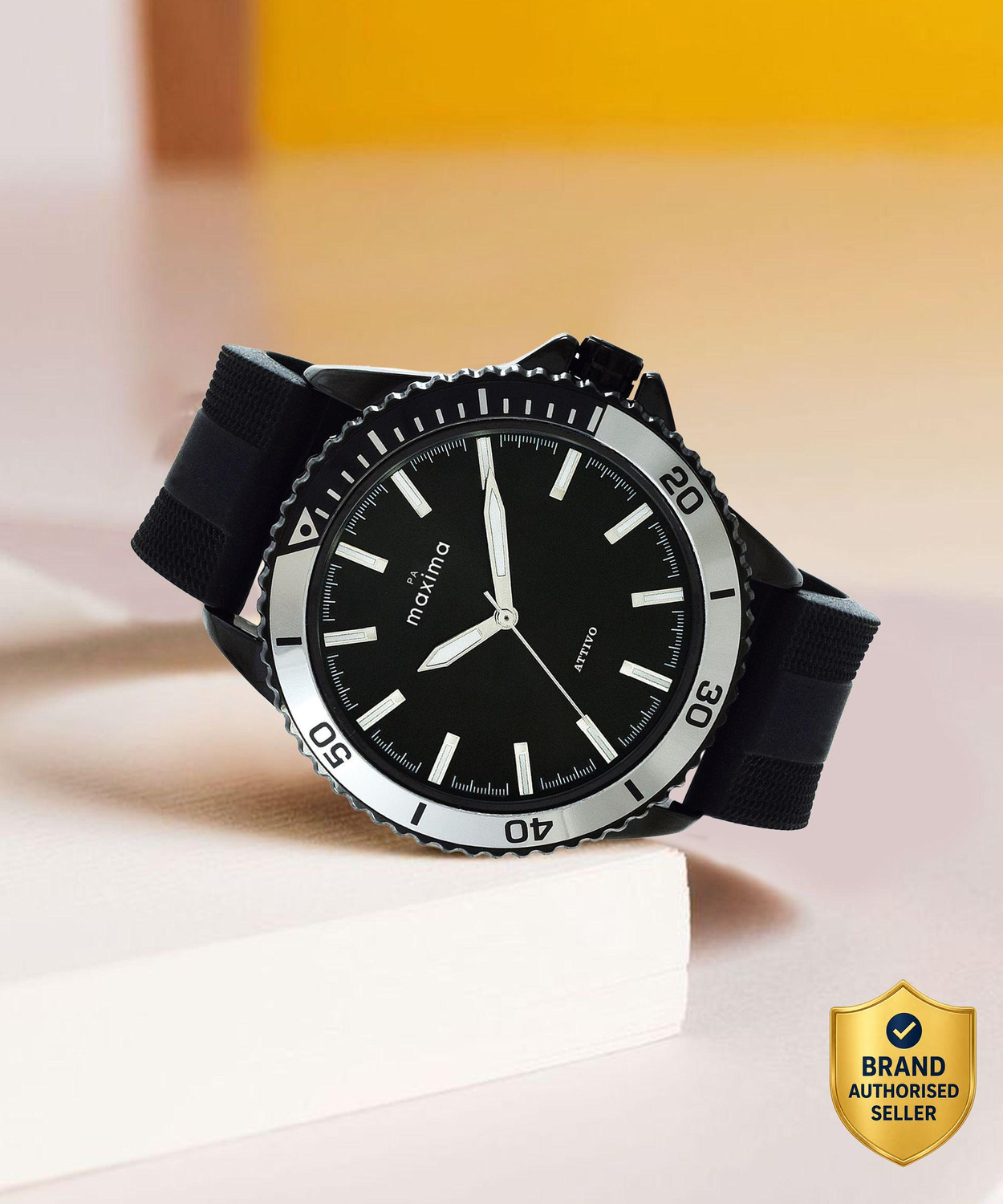 Image of MAXIMA Attivo Collection Attivo Black Analog Watch - For Men
