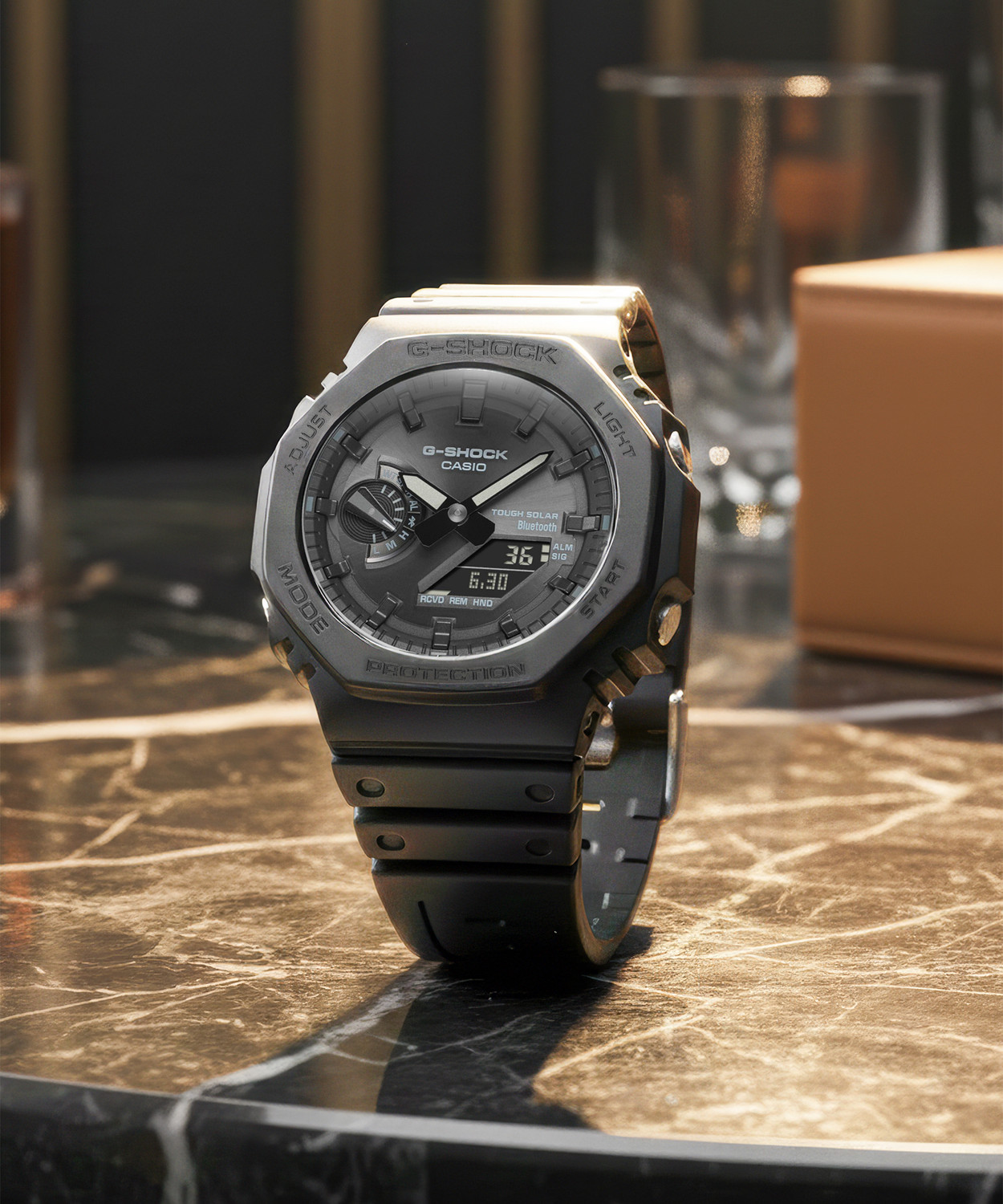 Image of CASIO GA-B2100-1A1DR G-Shock Black Dial Resin Strap Analog-Digital Watch - For Men