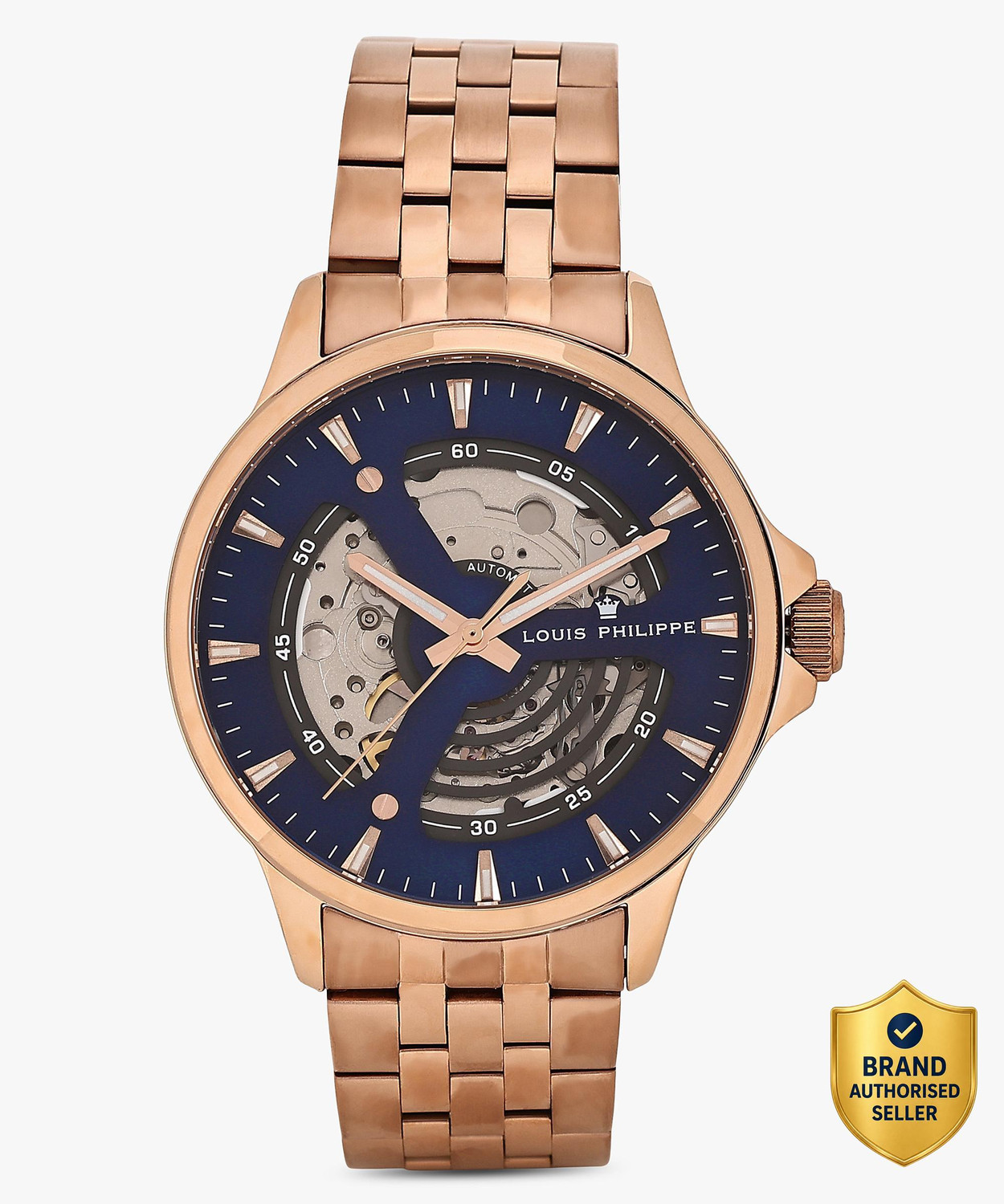 Image of Louis Philippe Automatic Blue Dial Analog Watch Analog Watch - For Men