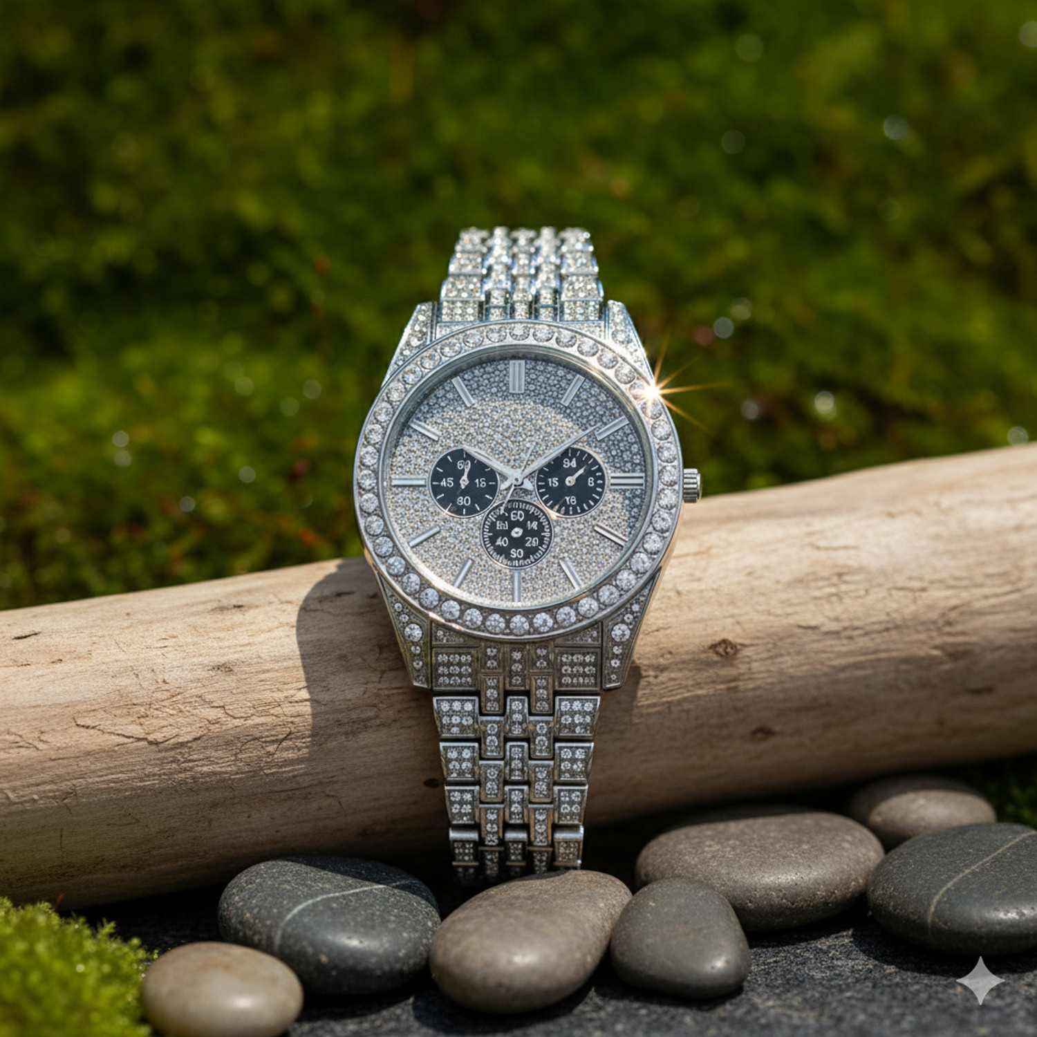 Image of AMSSTYLE R888 High-End Diamond Look Analog Wristwatch Analog Watch - For Men & Women