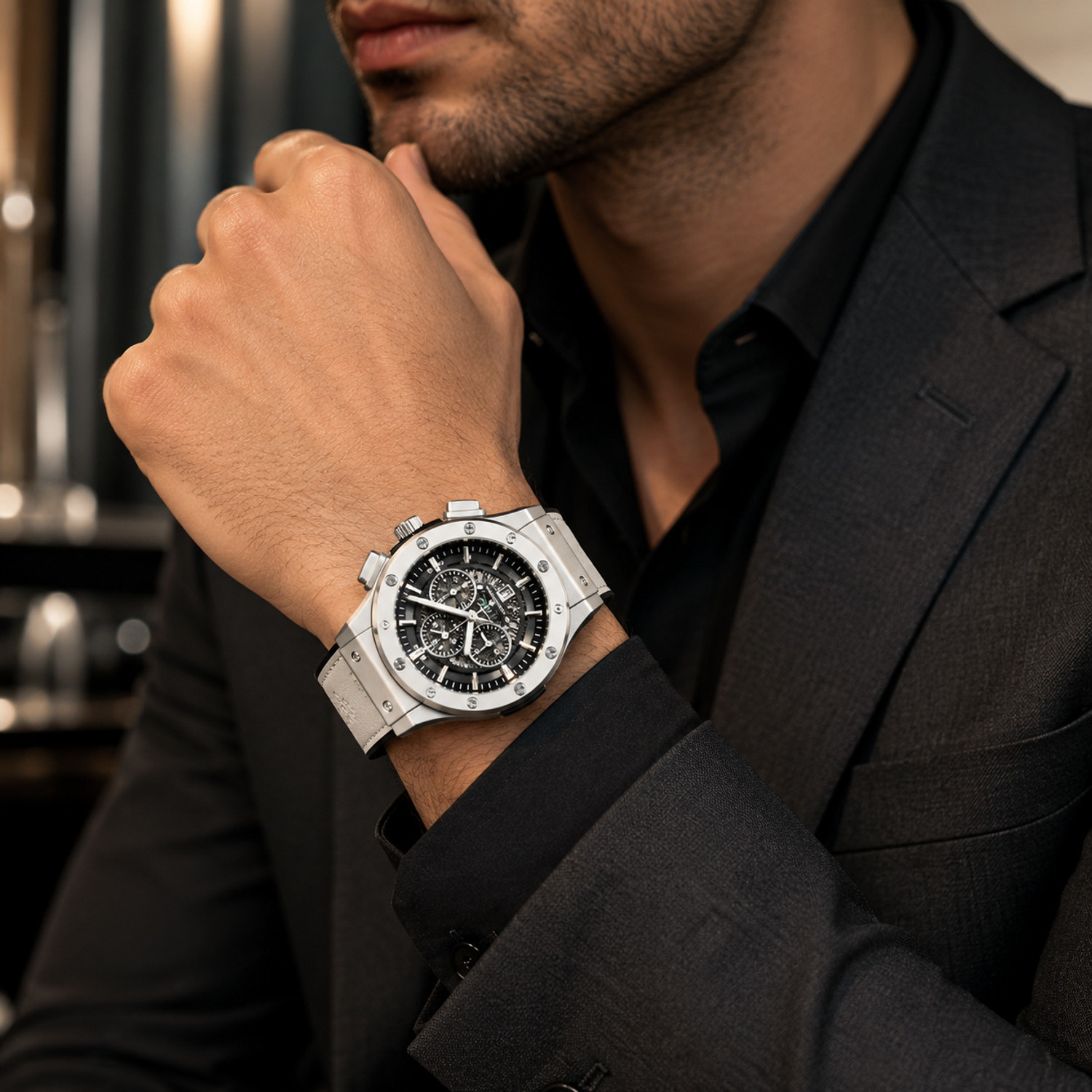 Image of italigs Italigs Premium Skeleton Dial Stainless Steel Luxury Men Watch Analog Watch - For Men