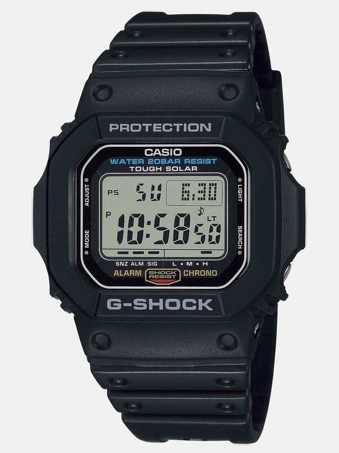 Image of CASIO G-5600UE-1DR G-Shock G-5600UE-1DR Dial Black Resin Strap Digital Watch - For Men
