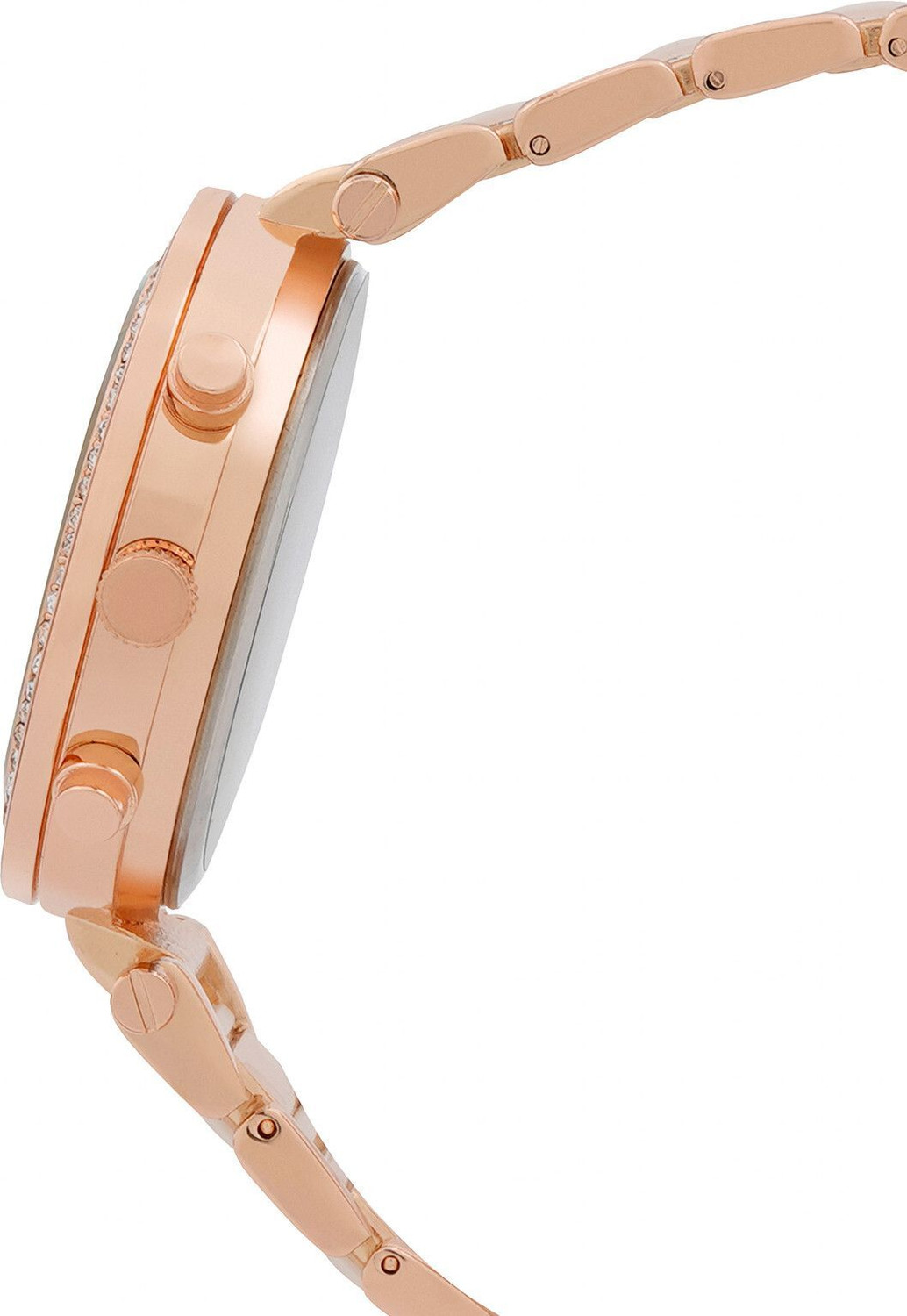 Image of Joker & Witch Joker and Witch Suzanne Rosegold And White Ceramic Metallic Strap Watch Analog Watch - For Women