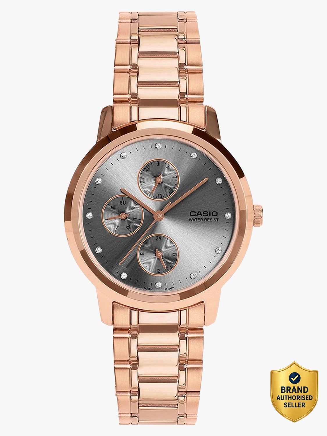 Image of CASIO LTP-SN6KR-8A ENTICER LADIES Analog Watch - For Women