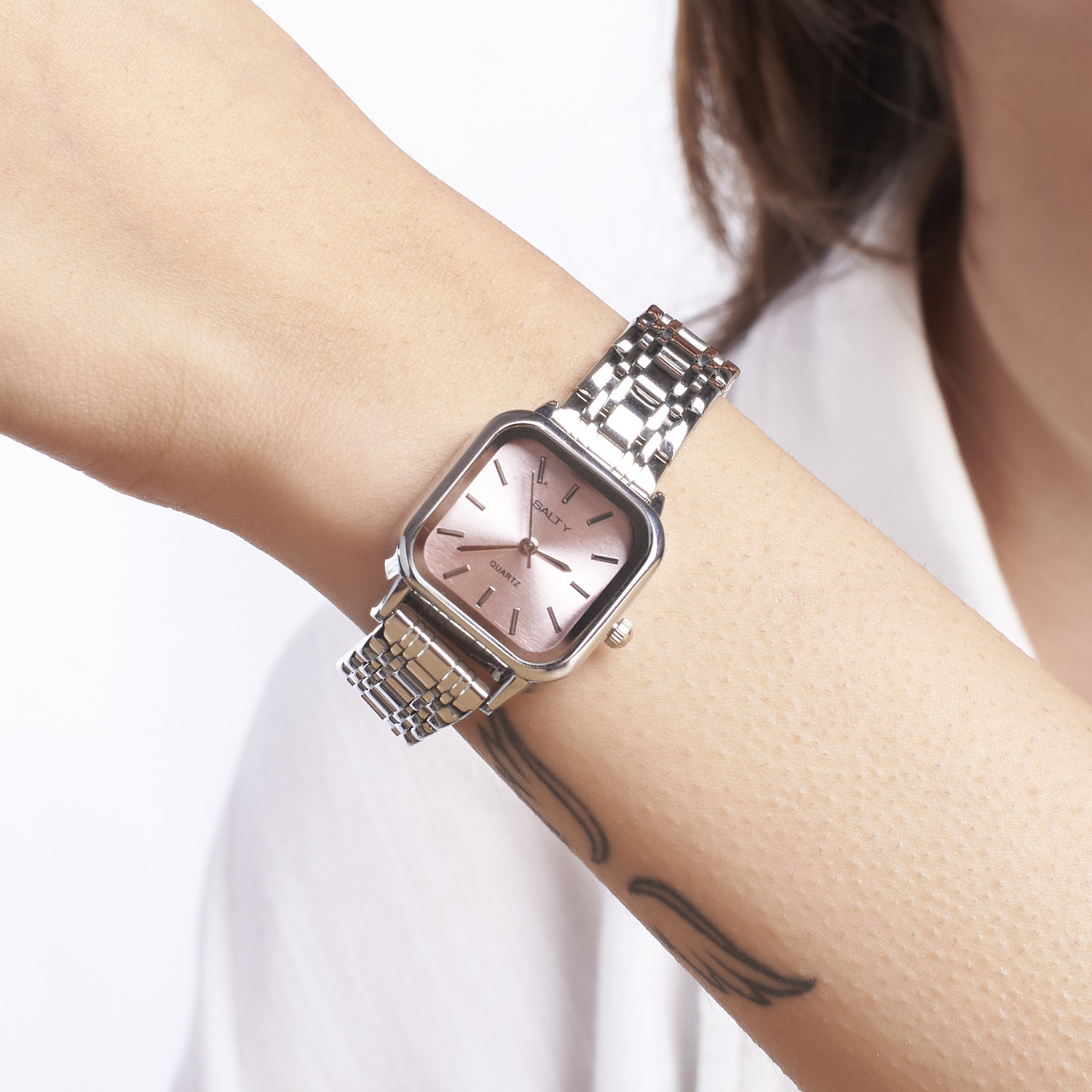 Image of Salty Peach Dial Blush Water Resistant Watch Analog Watch - For Women