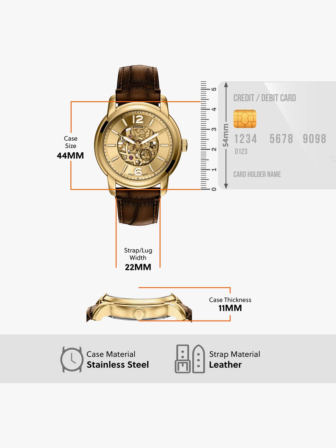 Fossil Heritage Analog Watch - Men - Image 3