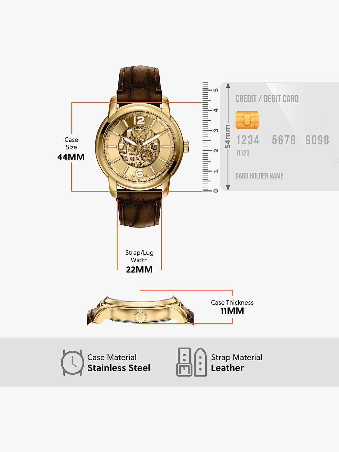 Image of FOSSIL Fossil Heritage Analog Watch - For Men