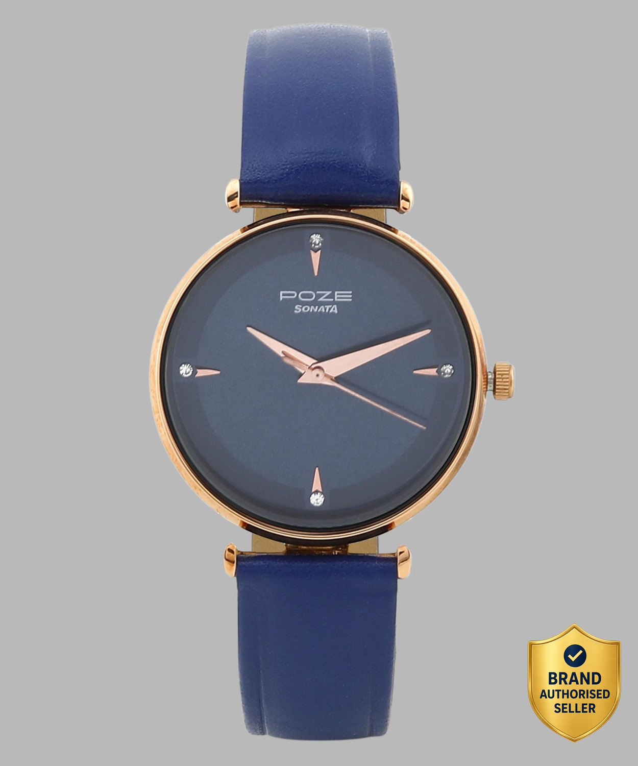 Image of SONATA Poze Blue Dail Blue Strap Analog Watch - For Men