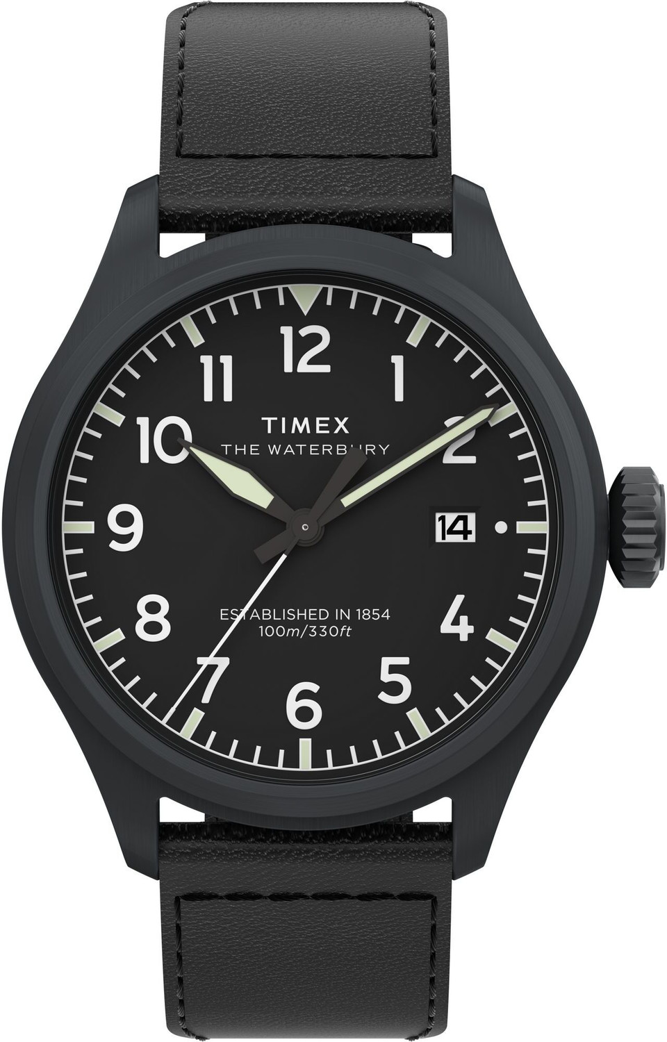 Image of TIMEX TW2Y18900UJ Waterburry Round 41mm Black Dial Analog Watch - For Men
