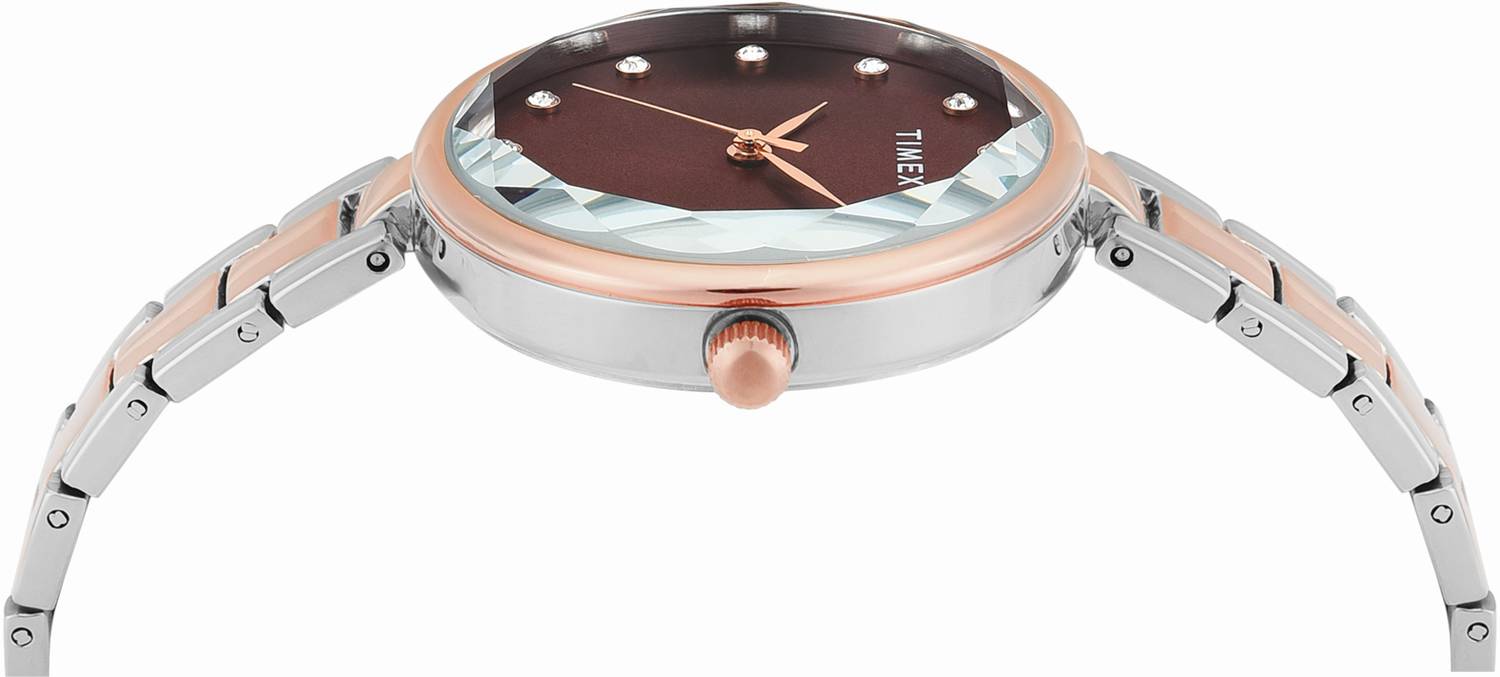 TIMEX TWEL21702 Trendline Round 34mm Red Dial Analog Watch - For