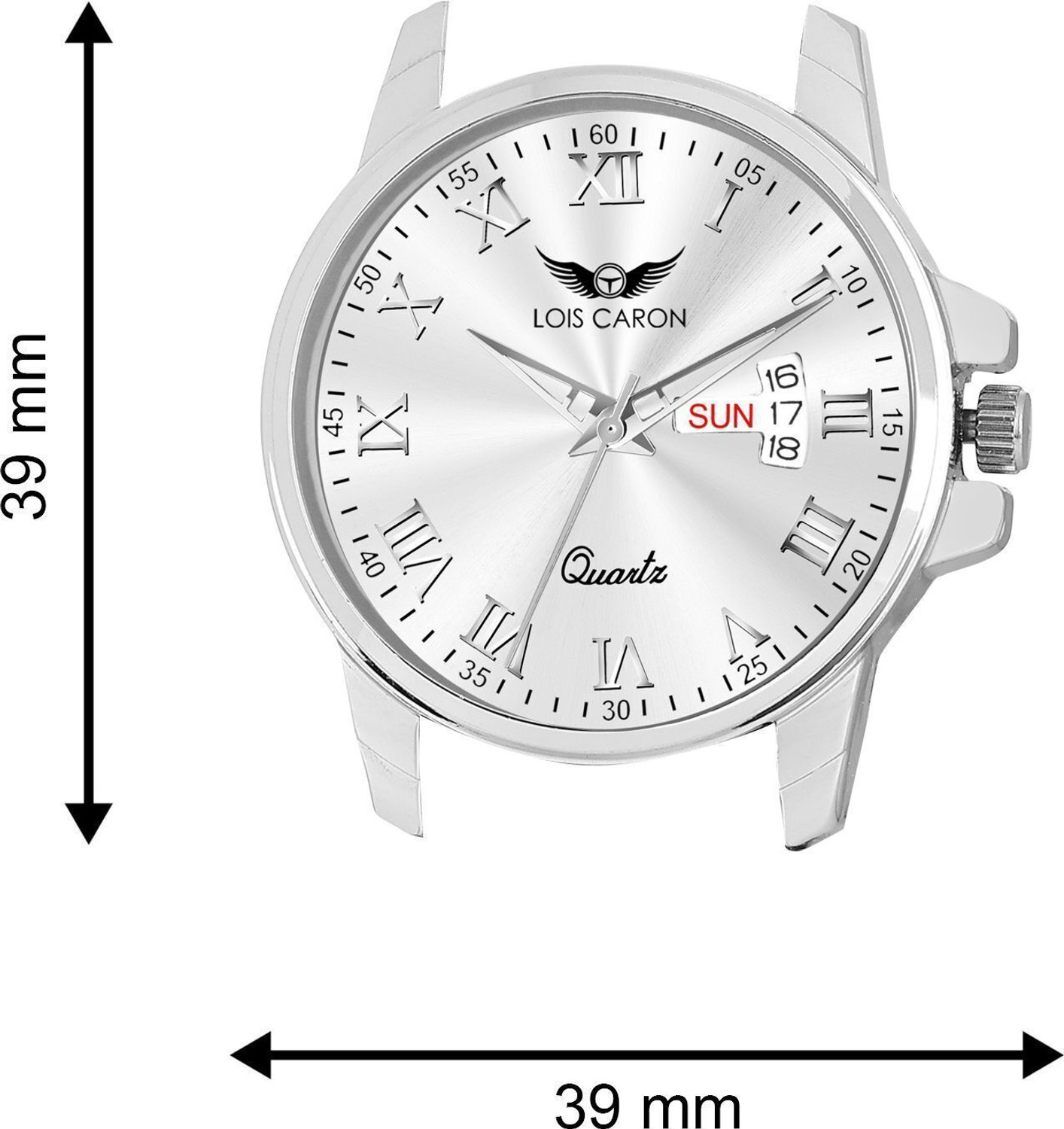 Image of LOIS CARON LCS-8358 Elegant Series Square Quartz For /Boys Wrist Analog Watch - For Men