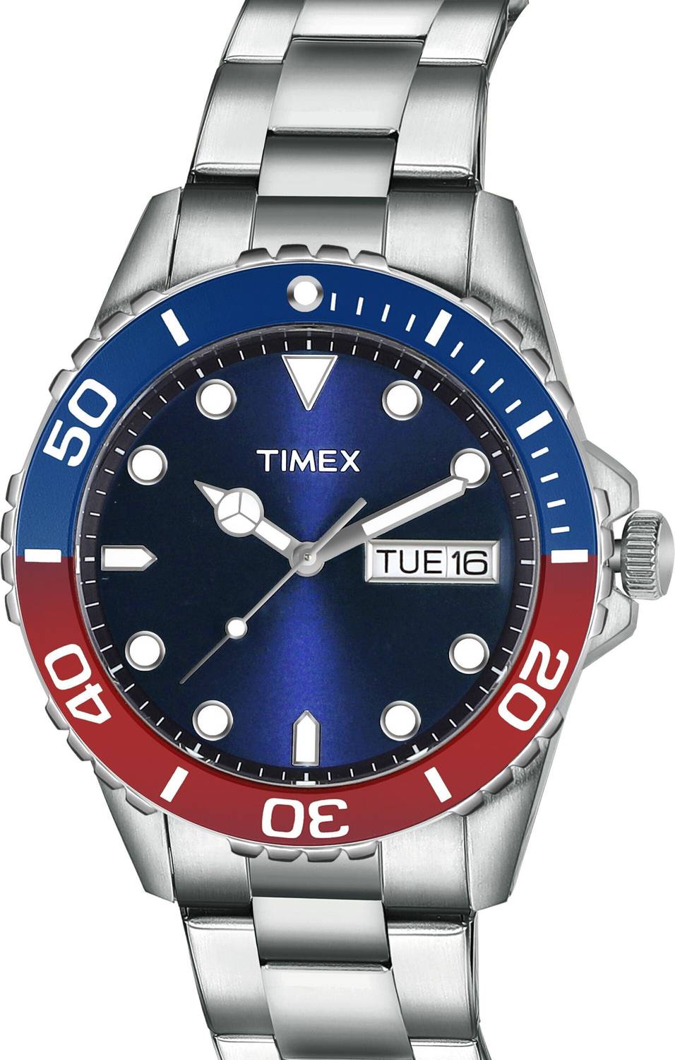 TIMEX Blue Dial Day-Date Men's Watch - Image 3