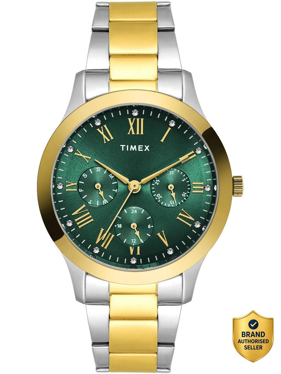 TIMEX Trendline Round 36mm Green Dial Watch for Women