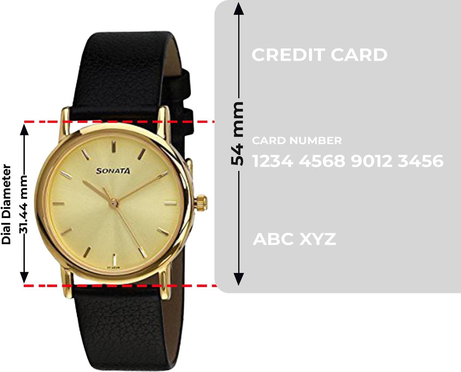 Sonata NP7987YL01W Black Leather Strap Analog Watch - Image 4