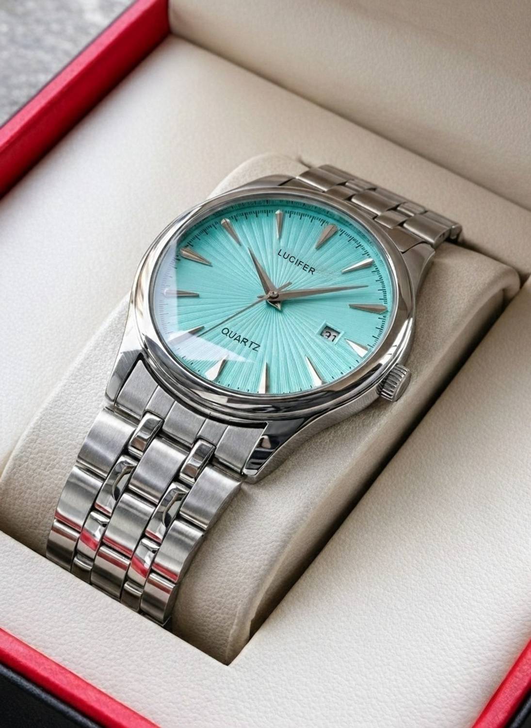 Lucifer Men’s Stainless Steel Analog Watch - Image 1